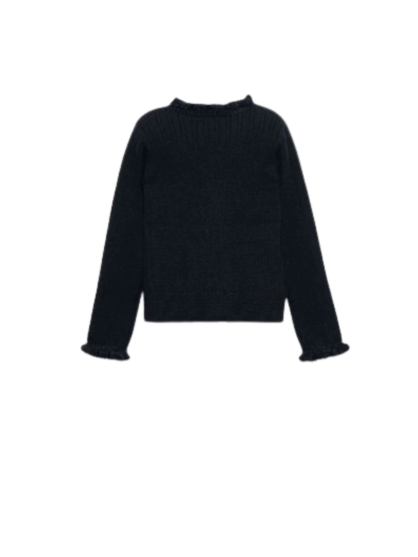 Maglione Abel & Lula nero con dettagli in pelliccia effetto fluffy - Image 2
