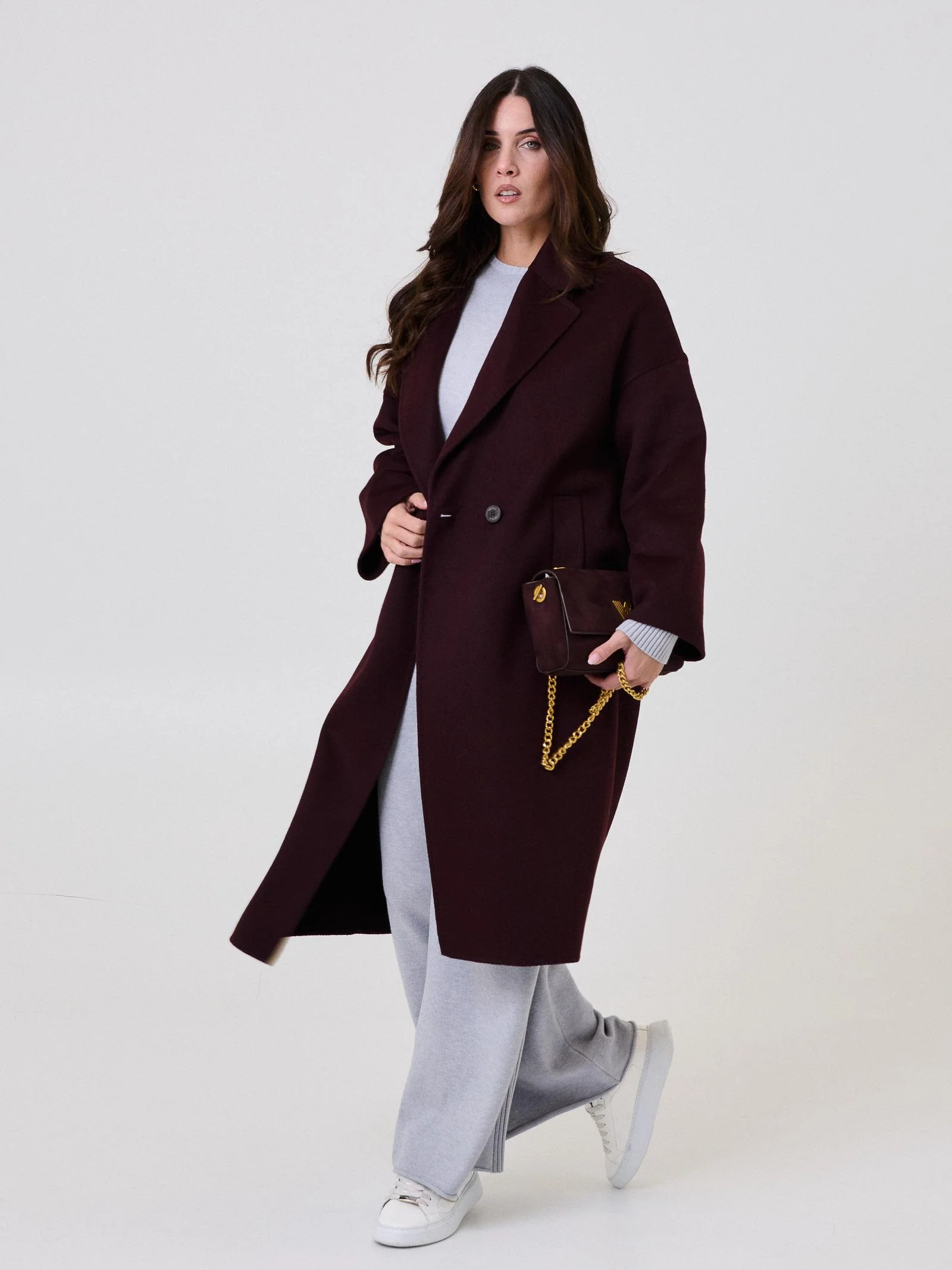 Maglione Armoire grigo perla con spalle scese - Image 4
