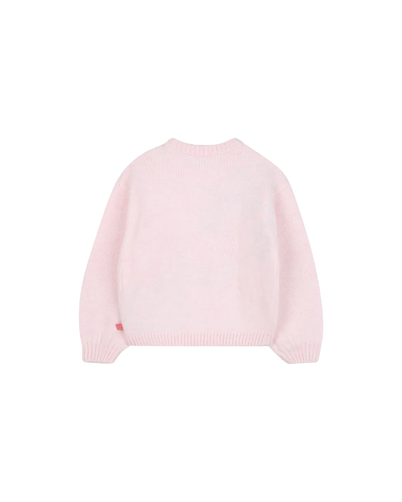 Maglione Billie Blush rosa con gattino glitter e paillettes - Image 2