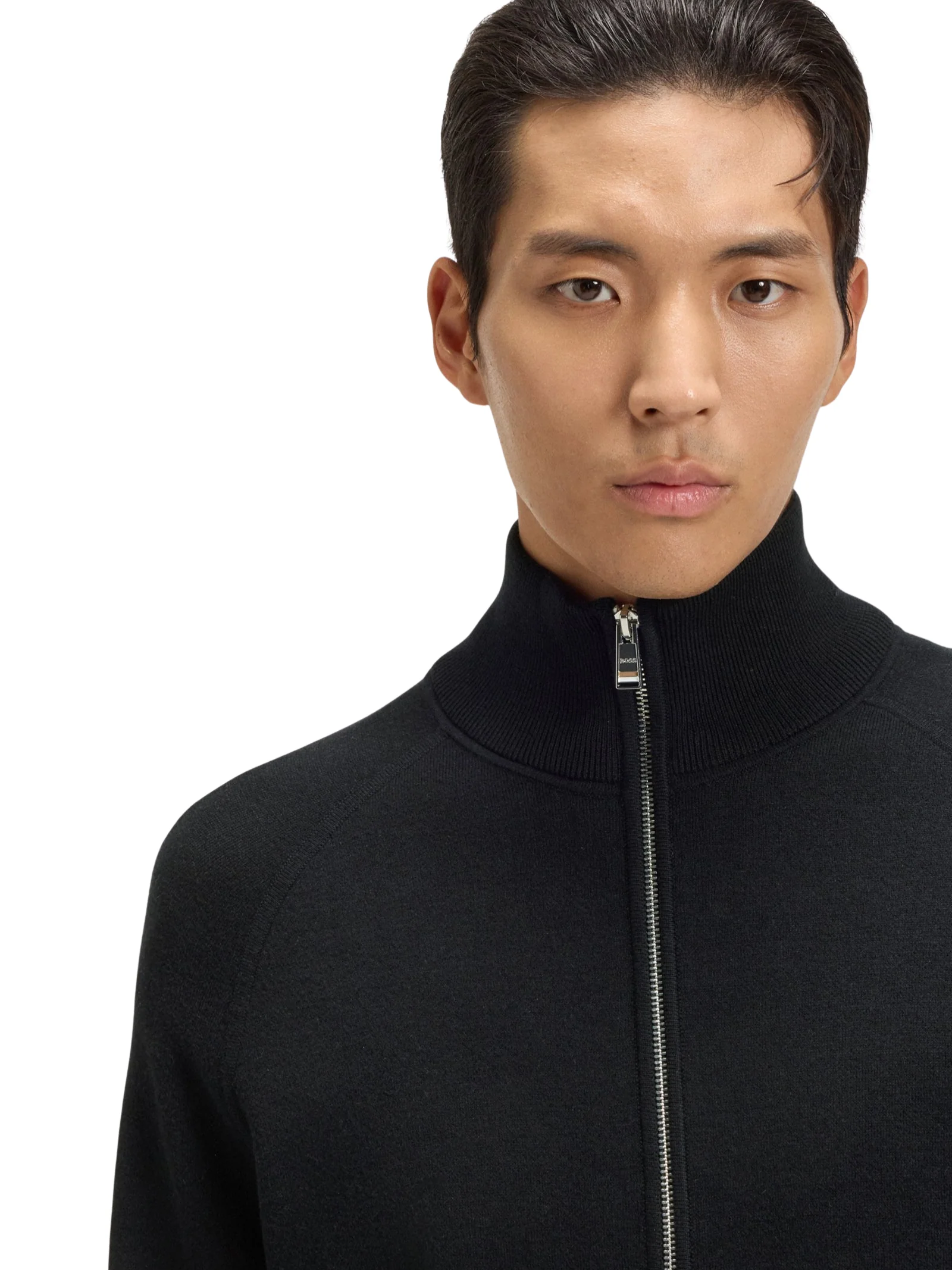 Maglione Boss nero con zip a doppio cursore - Image 2