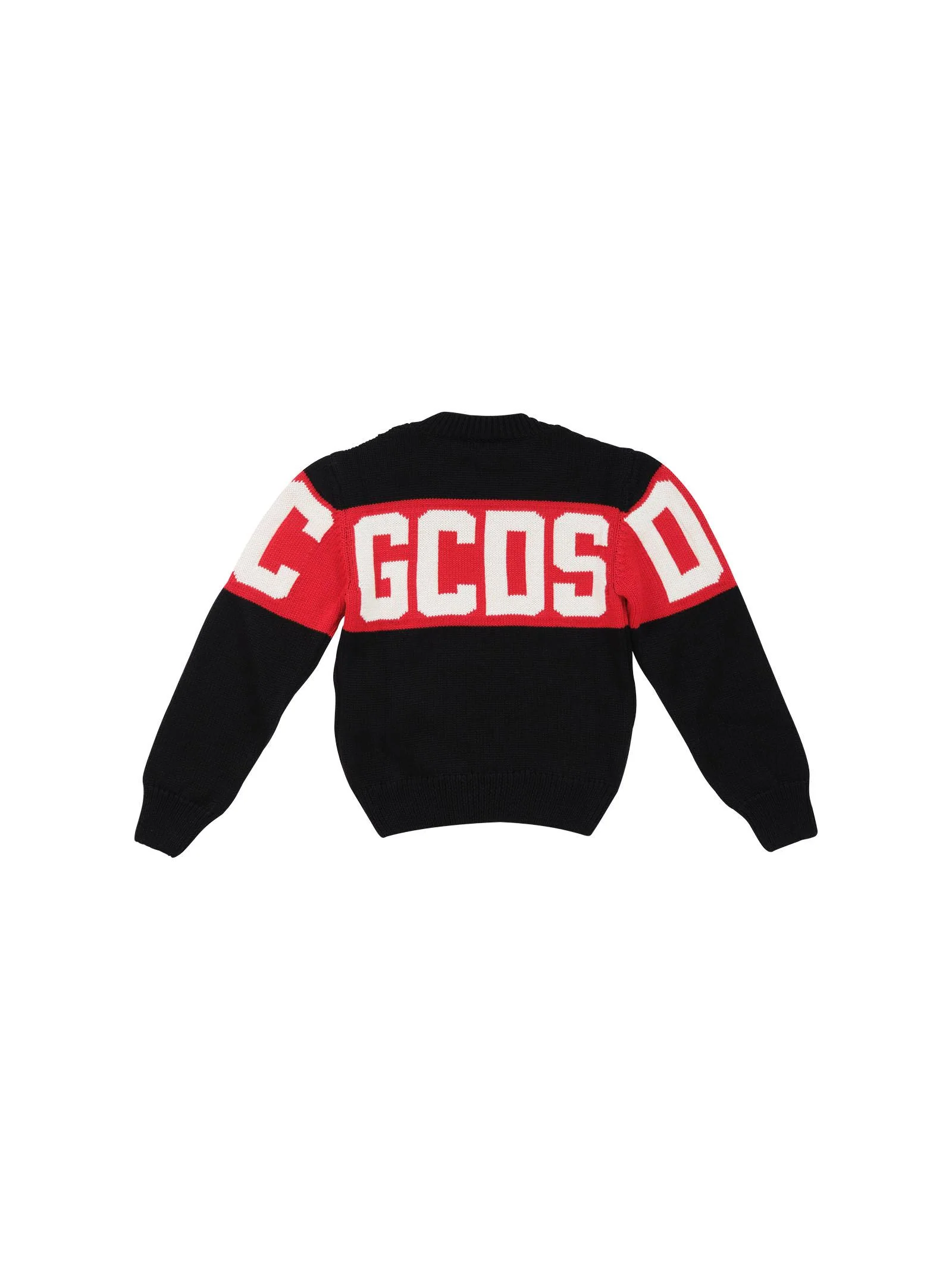 Maglione Gcds nero con banda orizzontale rossa - Image 2