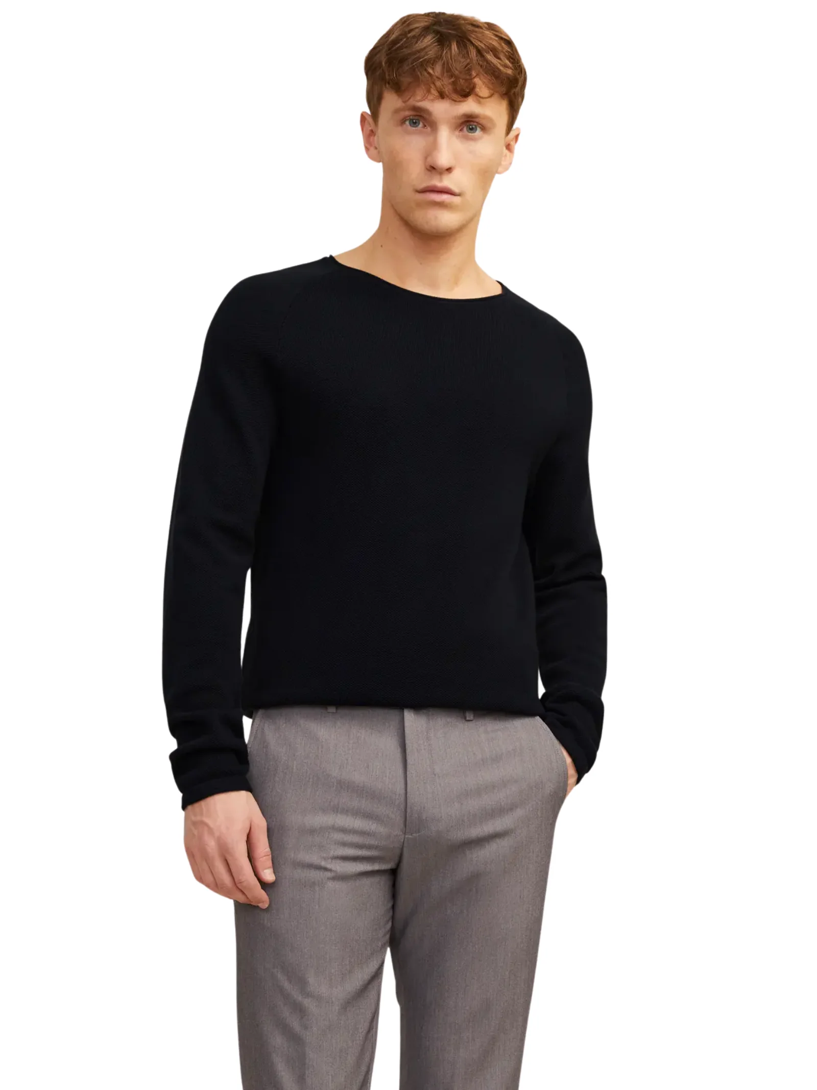 Maglione Jack & Jones nero con patch logo