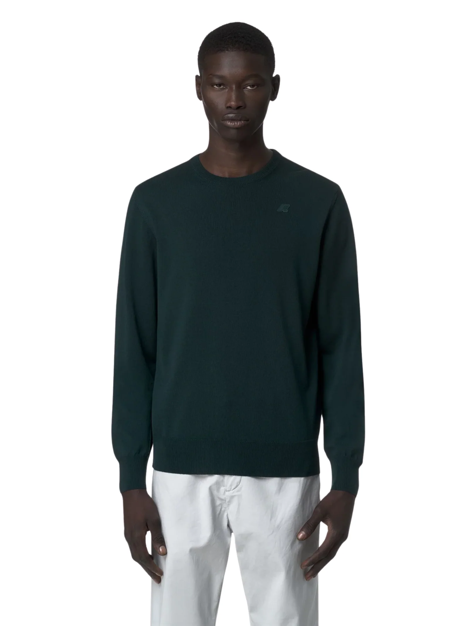 Maglione "Sebastien Merino" K-Way verde scuro - Image 2