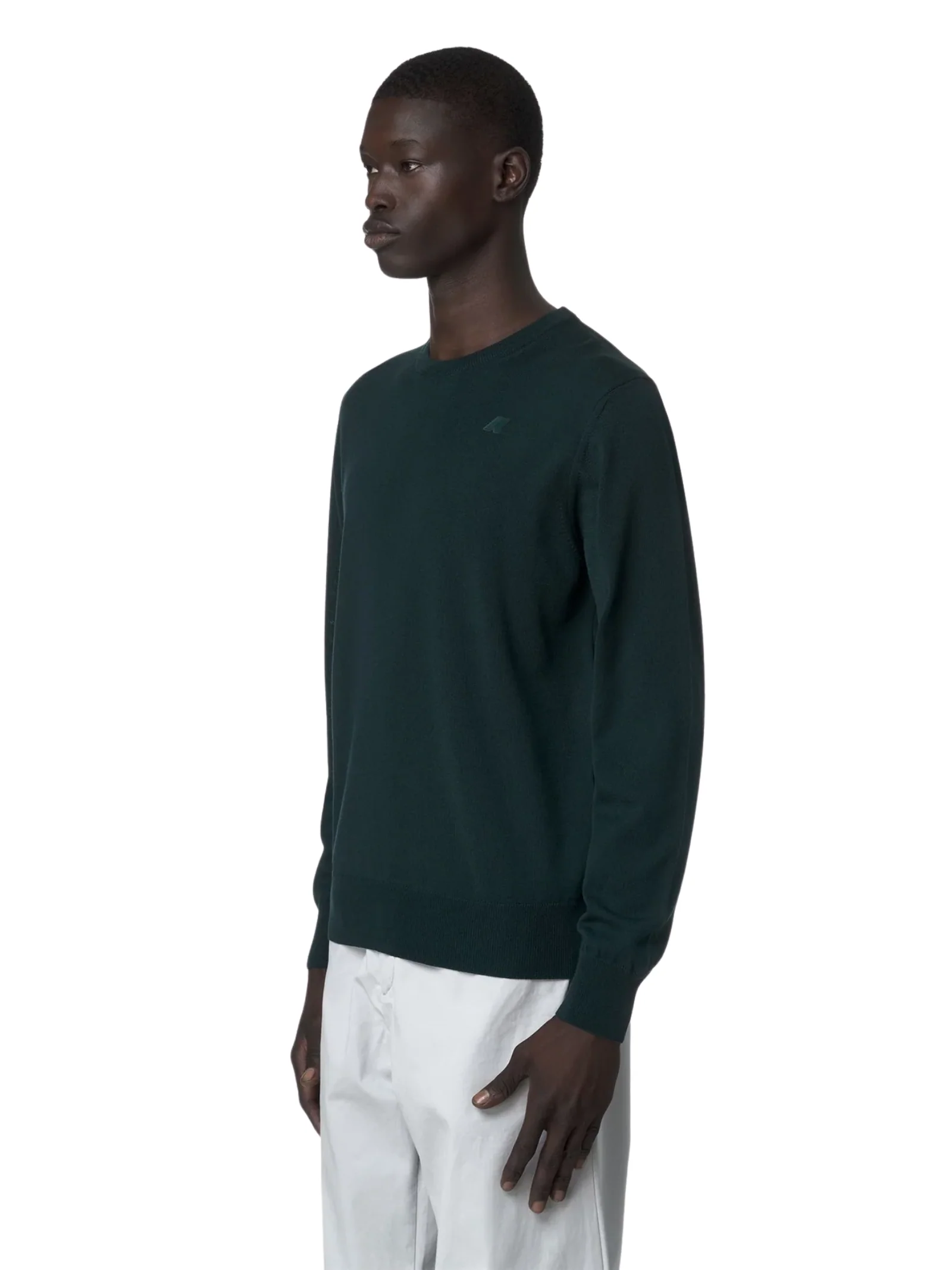 Maglione "Sebastien Merino" K-Way verde scuro - Image 3