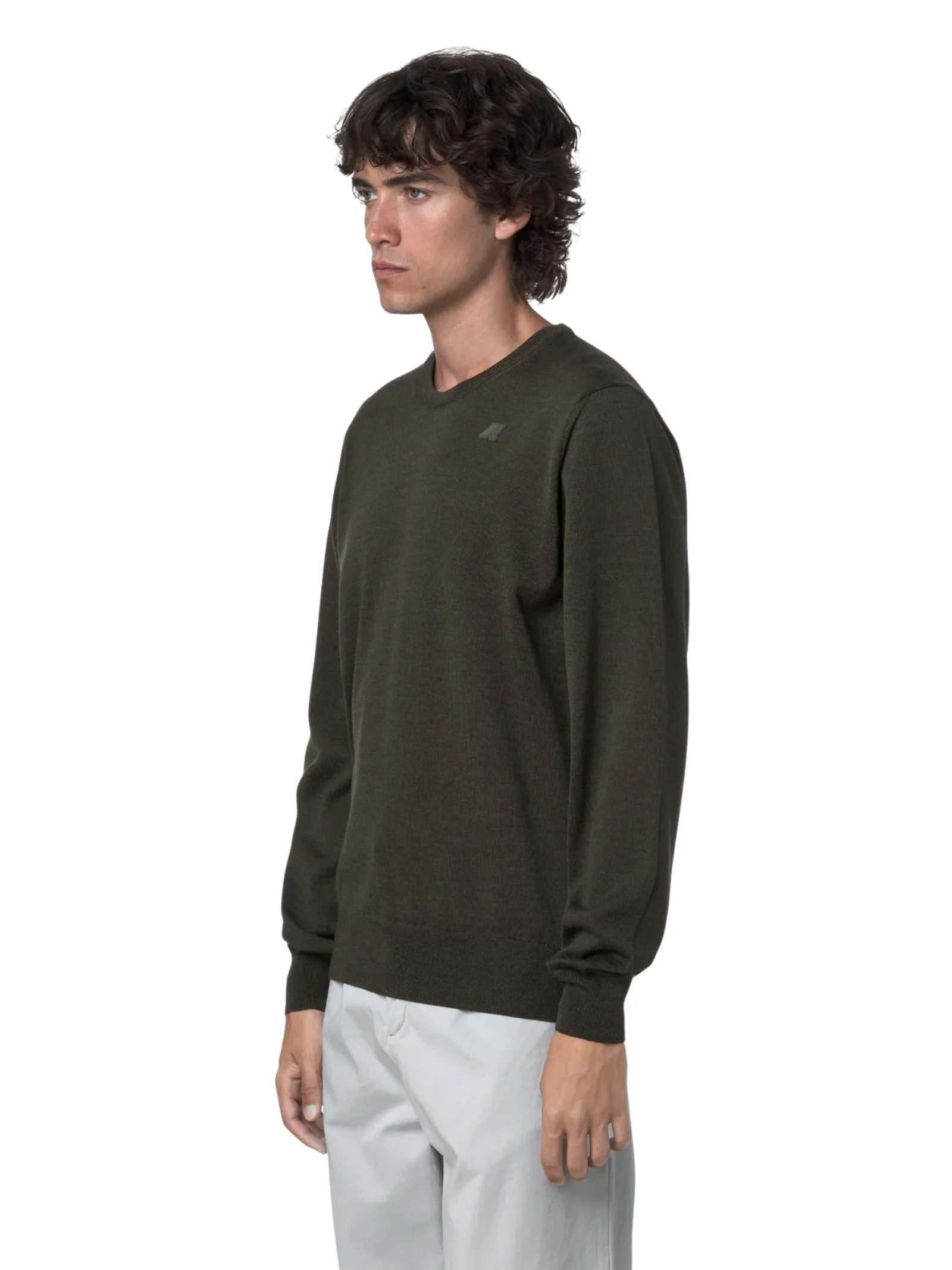 Maglione "Sebastien Merino" K-Way verde - Image 3