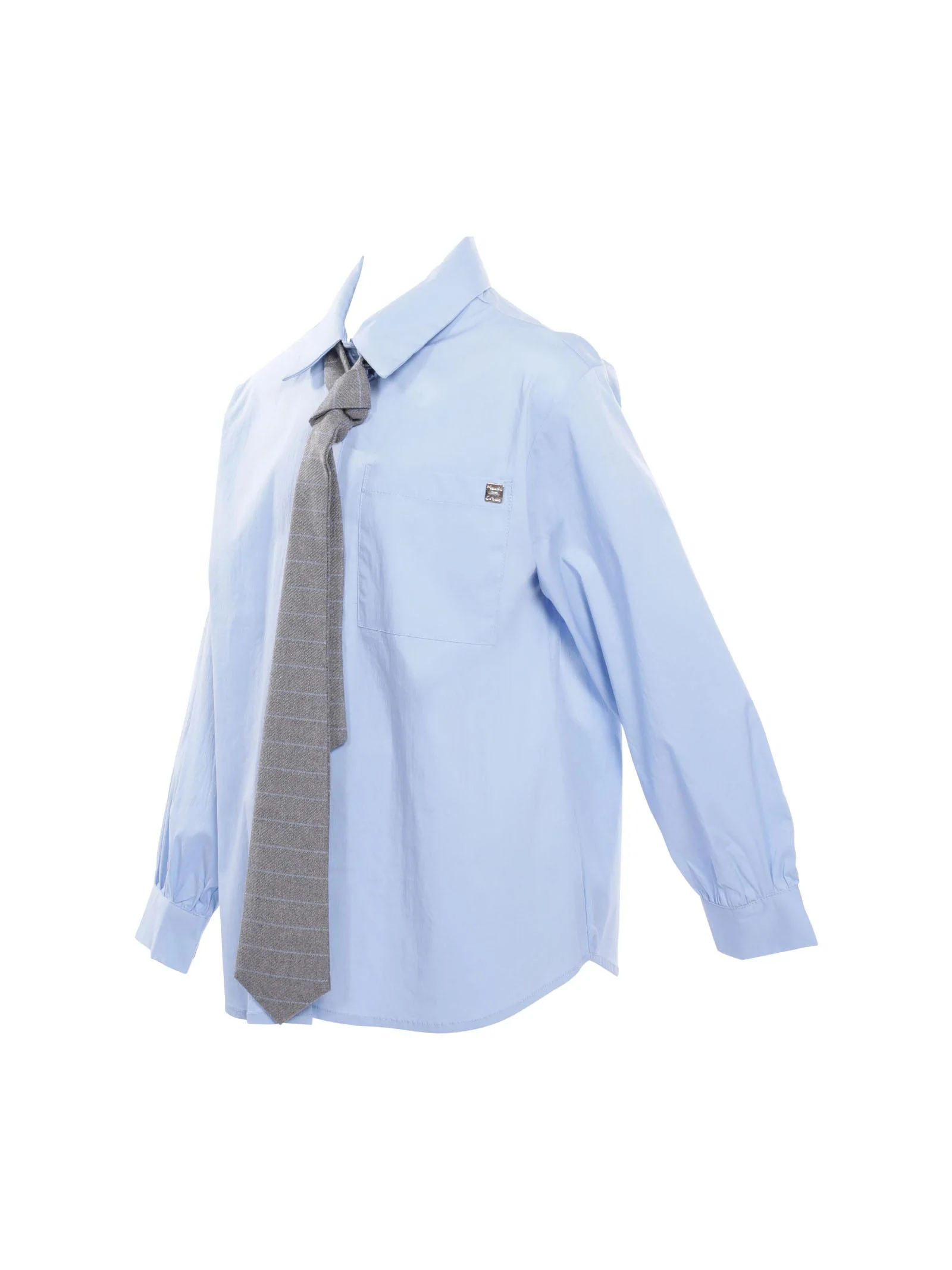 Camicia Manila Grace ragazza azzurra con cravatta - Image 2