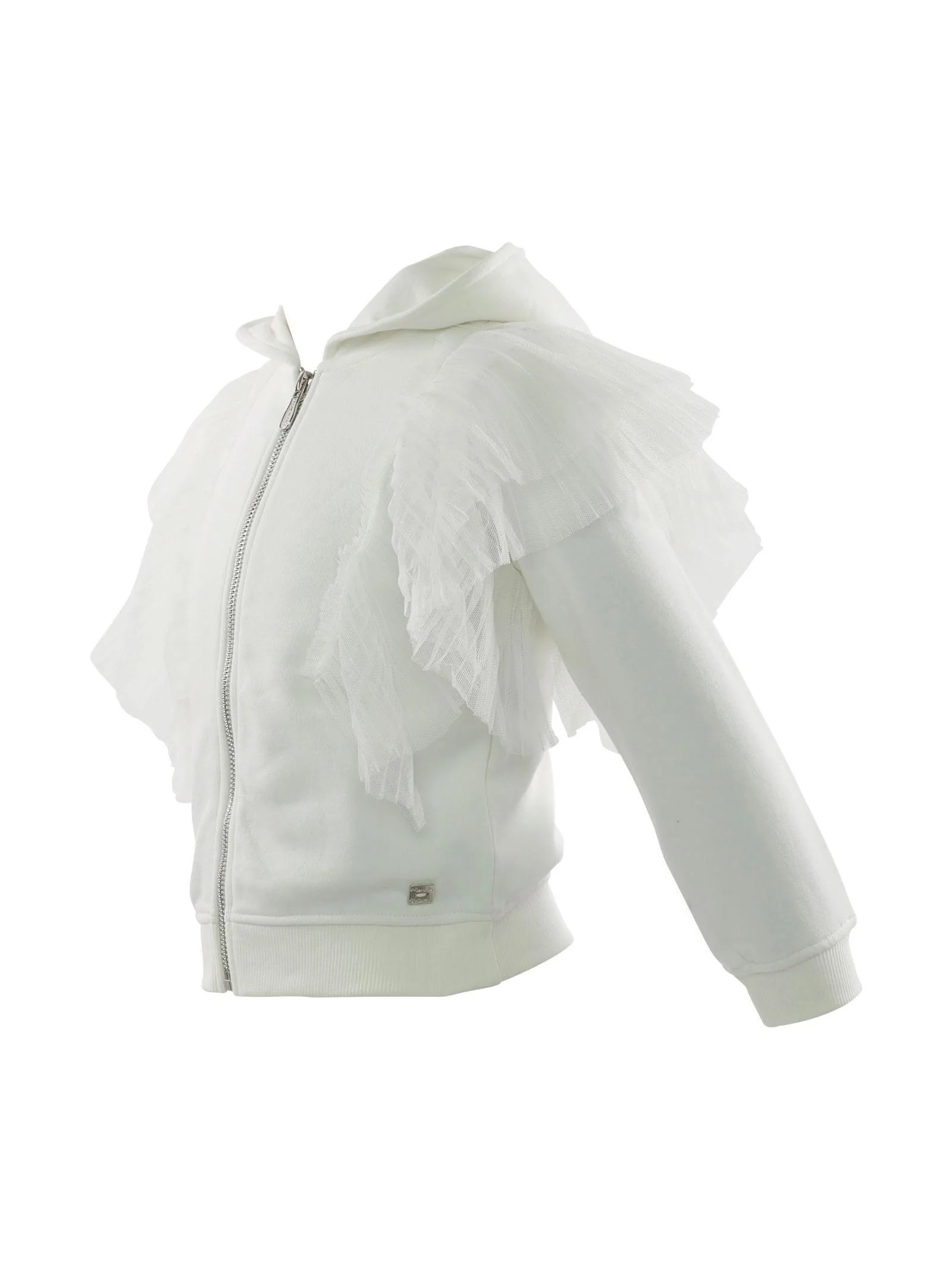 Felpa bianca con tulle - Image 2