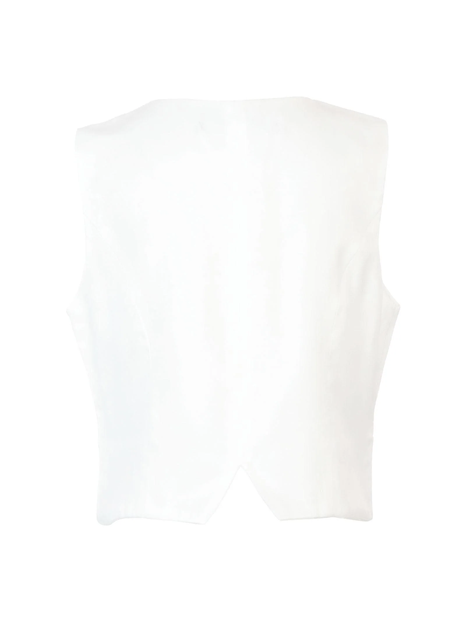 Gilet bianco panna con bottoni gioiello - Image 3