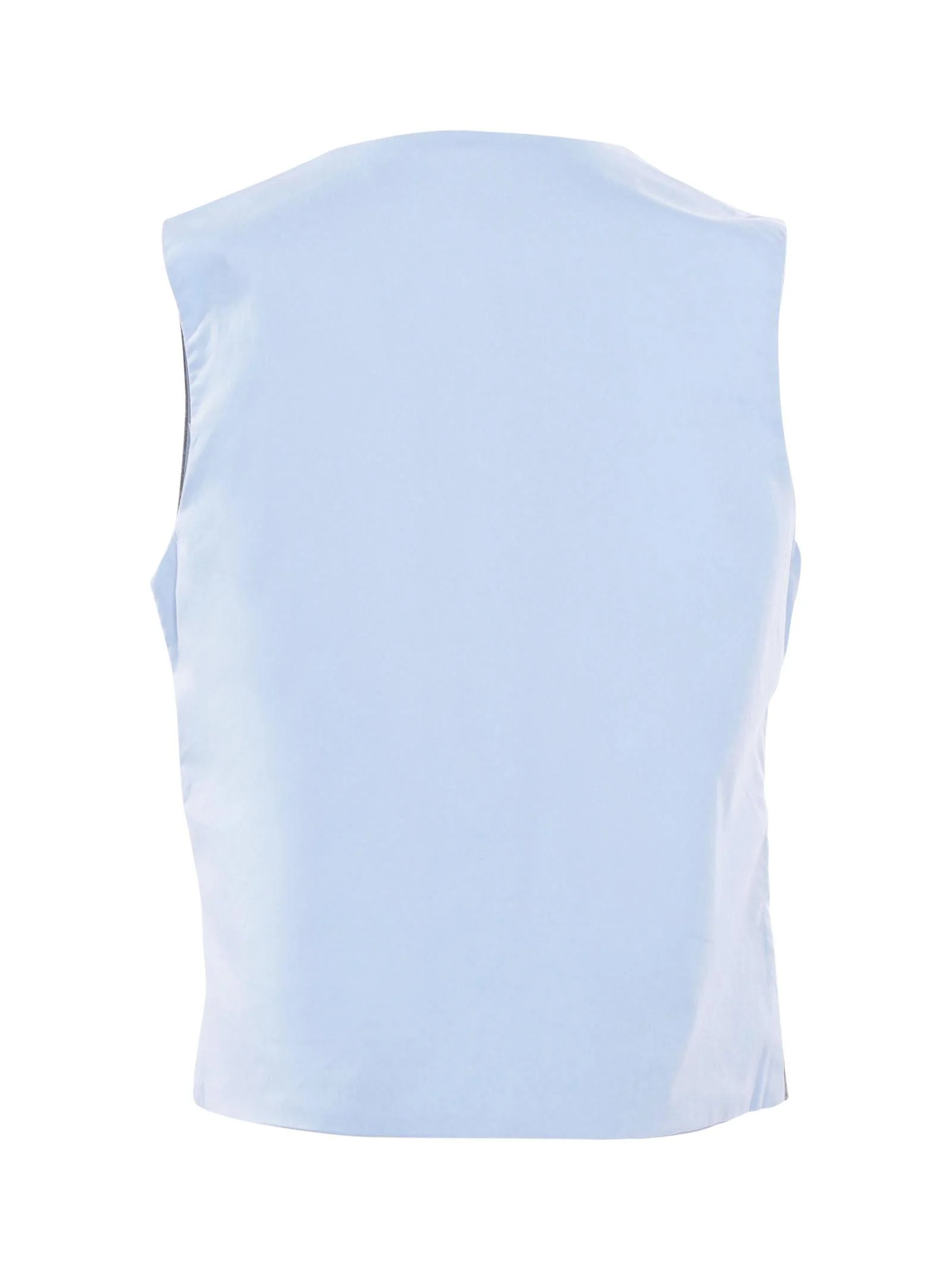 Gilet Manila Grace grigio melange gessato - Image 3