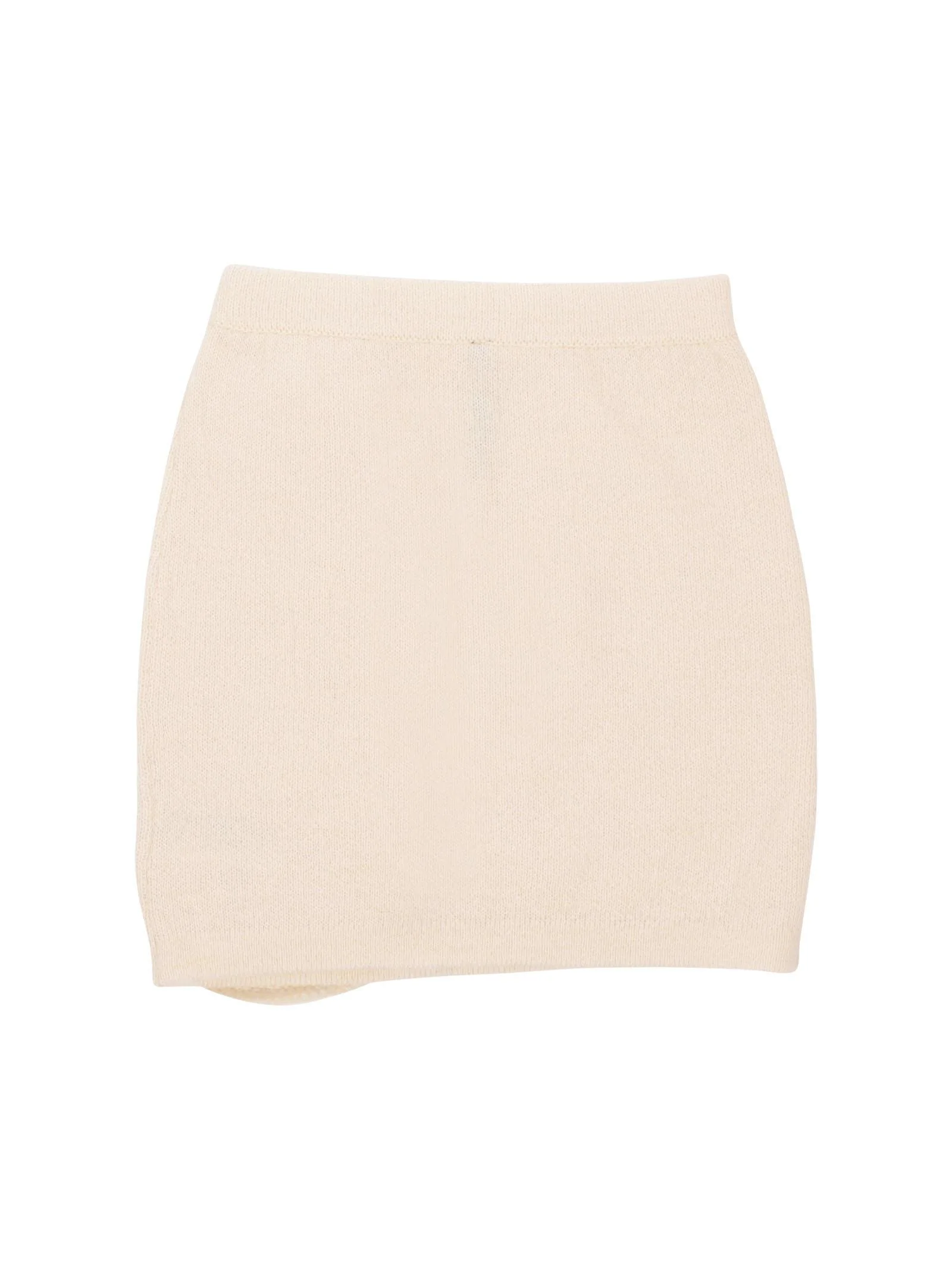 Gonna bambina Manila Grace in maglia latte con ruches - Image 2