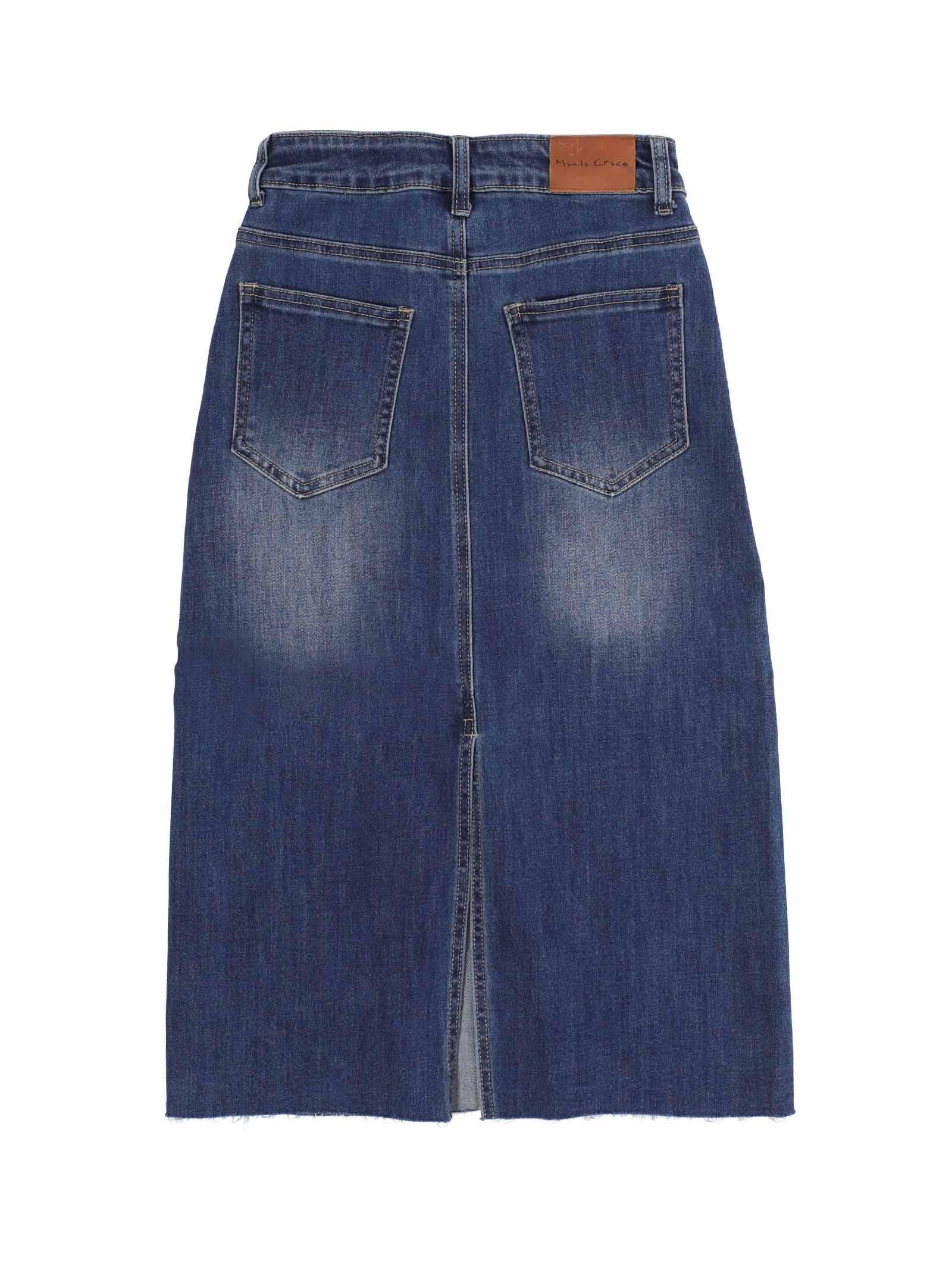 Gonna lunga in denim bambina Manila Grace - Image 2