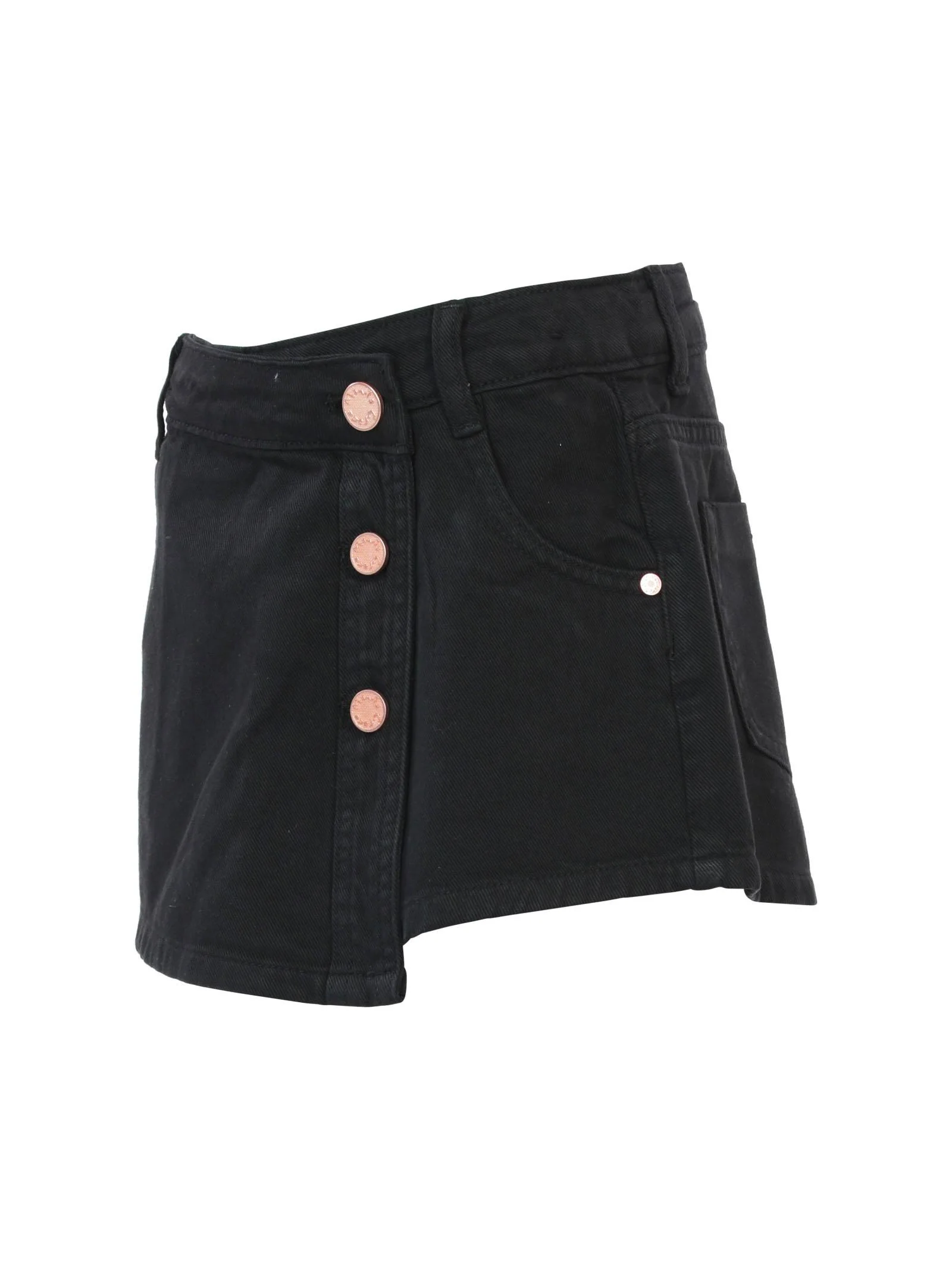 Gonna pantaloncino in denim nero - Image 2