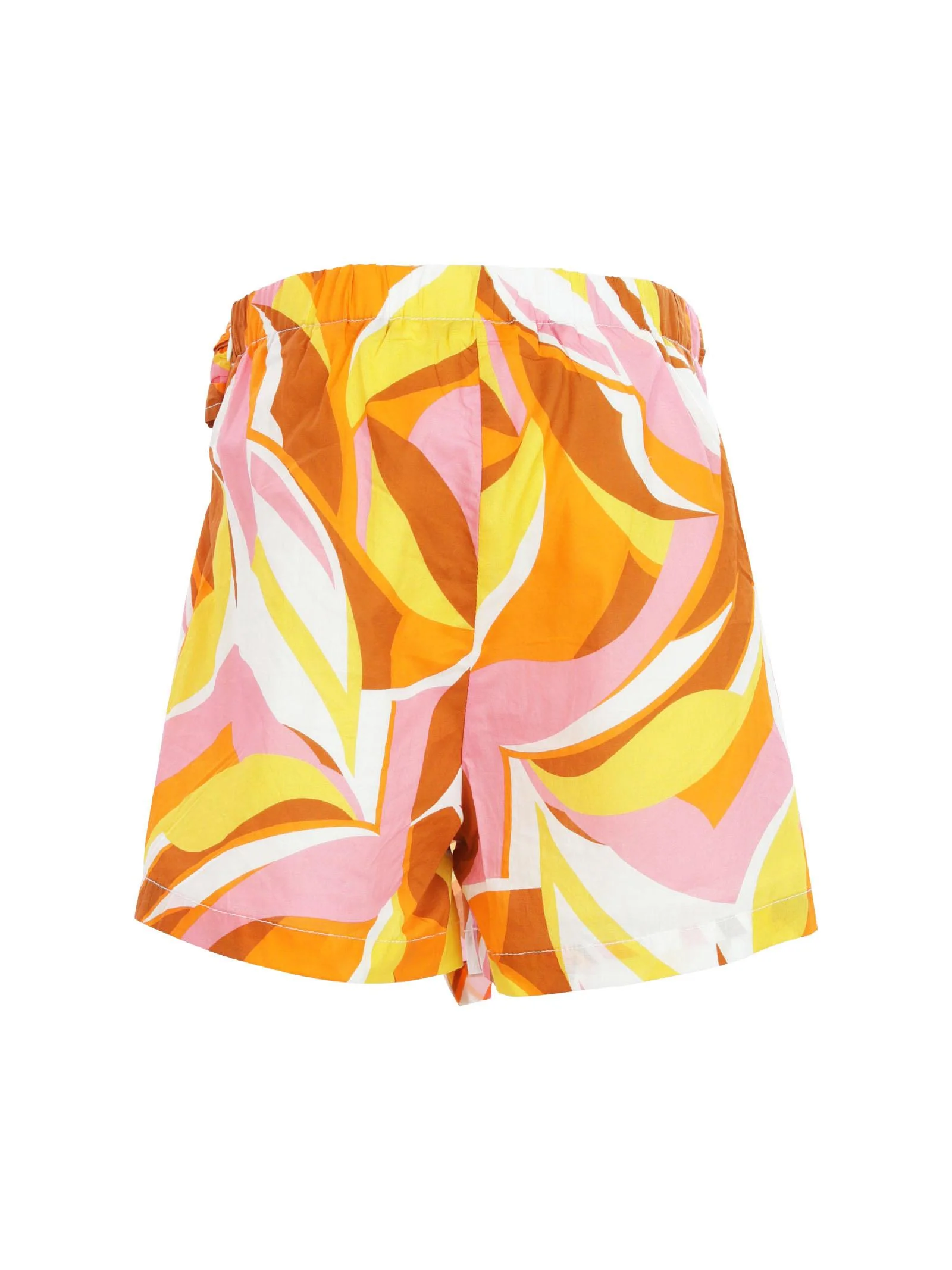 Shorts multicolor in cotone con chiusura a portafoglio - Image 3