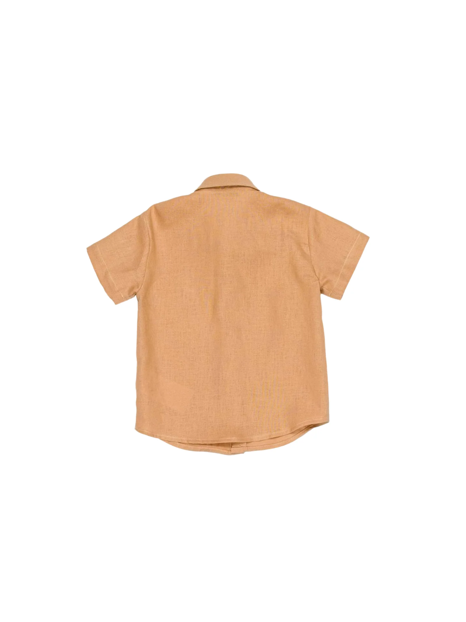 Camicia Manuel Ritz beige con logo ricamato - Image 2