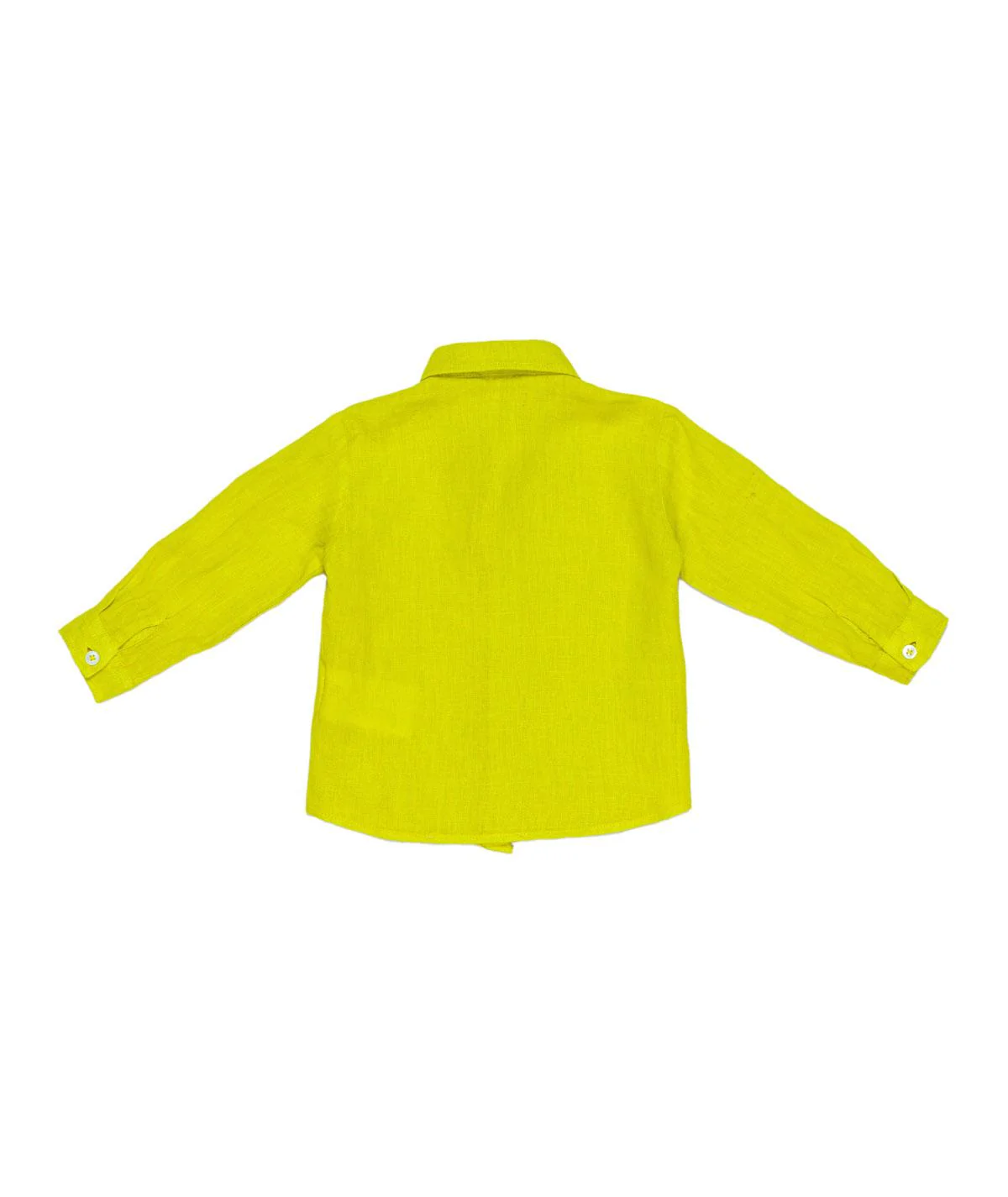 Camicia verde acido in lino - Image 2