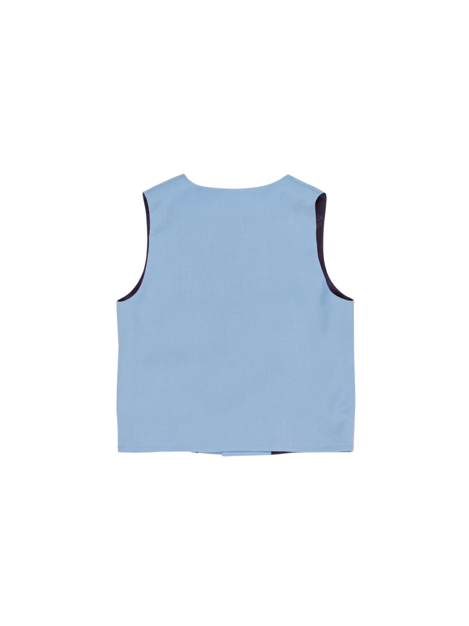 Gilet Manuel Ritz azzurro con dettaglio su tasca - Image 2