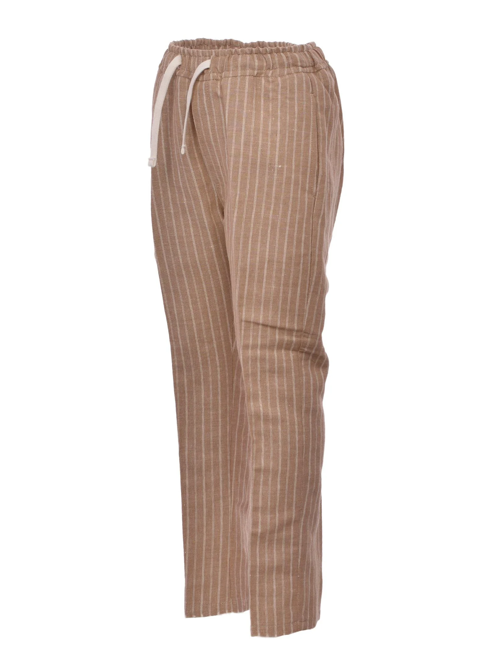 Pantalone in misto lino a righe - Image 3