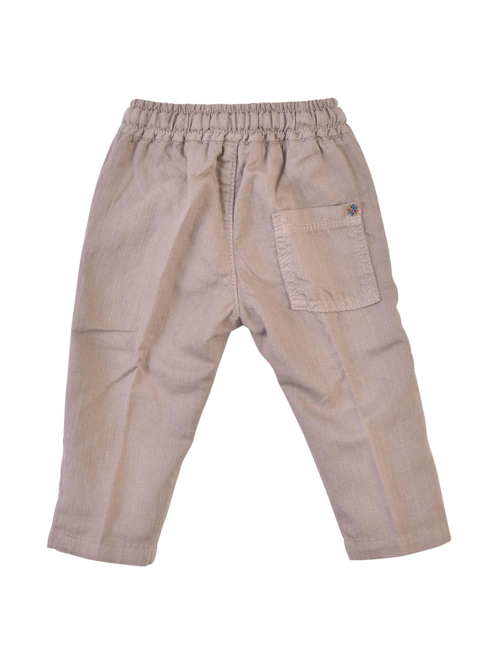 Pantalone in misto lino fango - Image 2