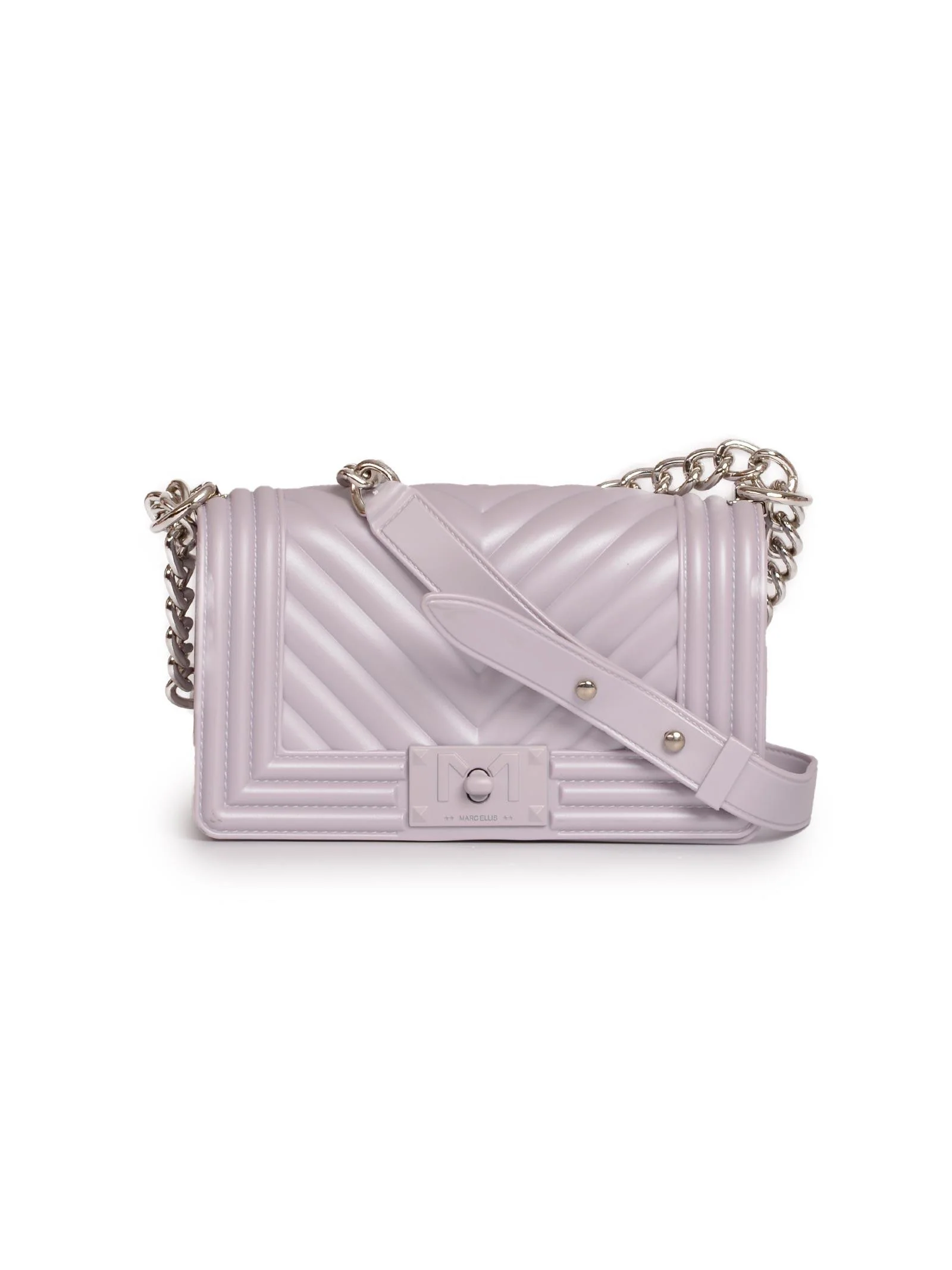 Borsa Flat S lilla e silver