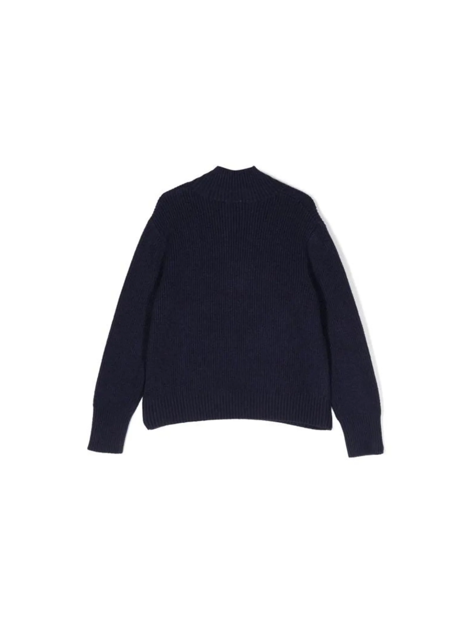 Maglione blu con bottoni e tasca frontale - Image 2