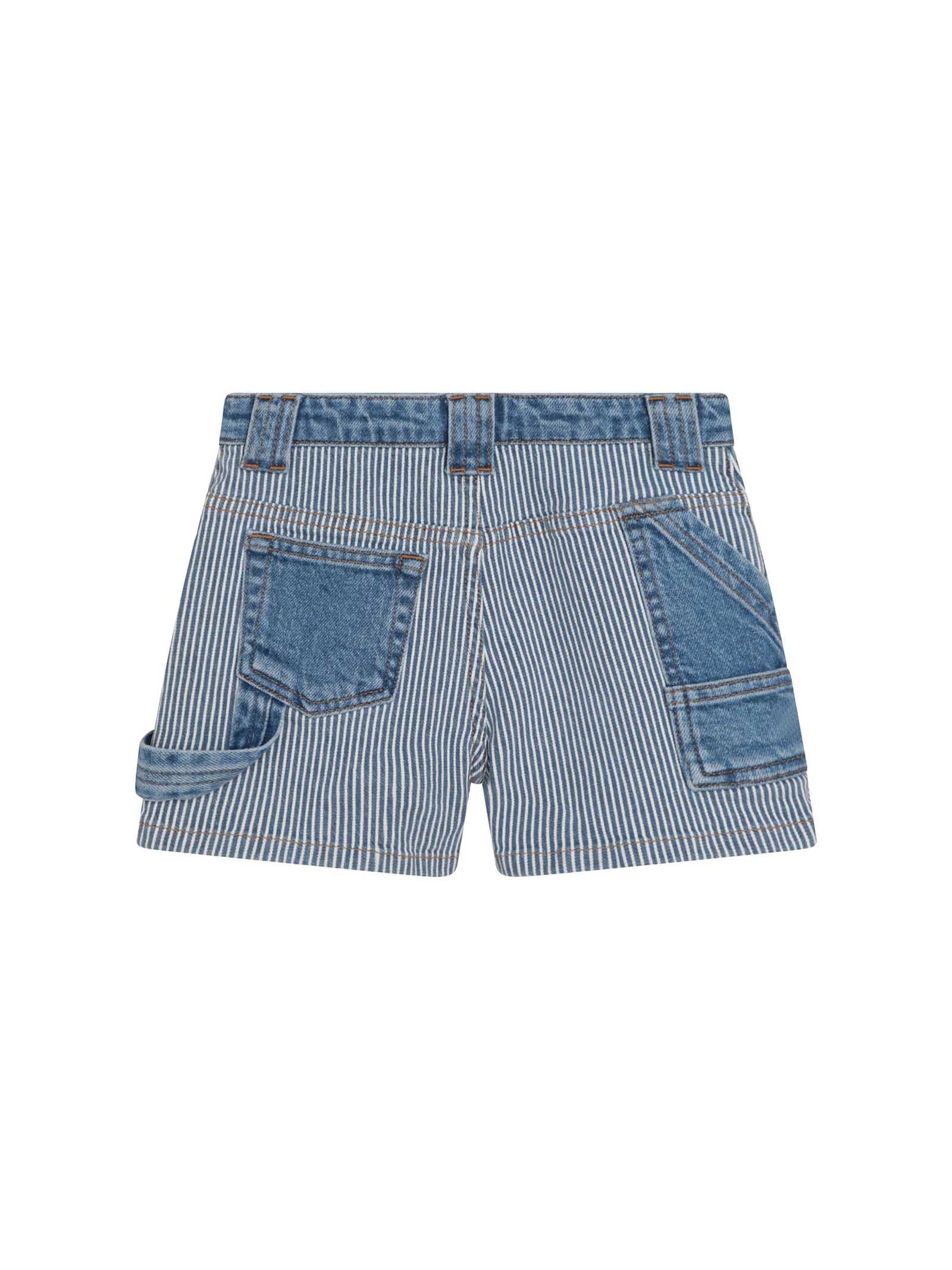 Shorts denim a righe - Image 2