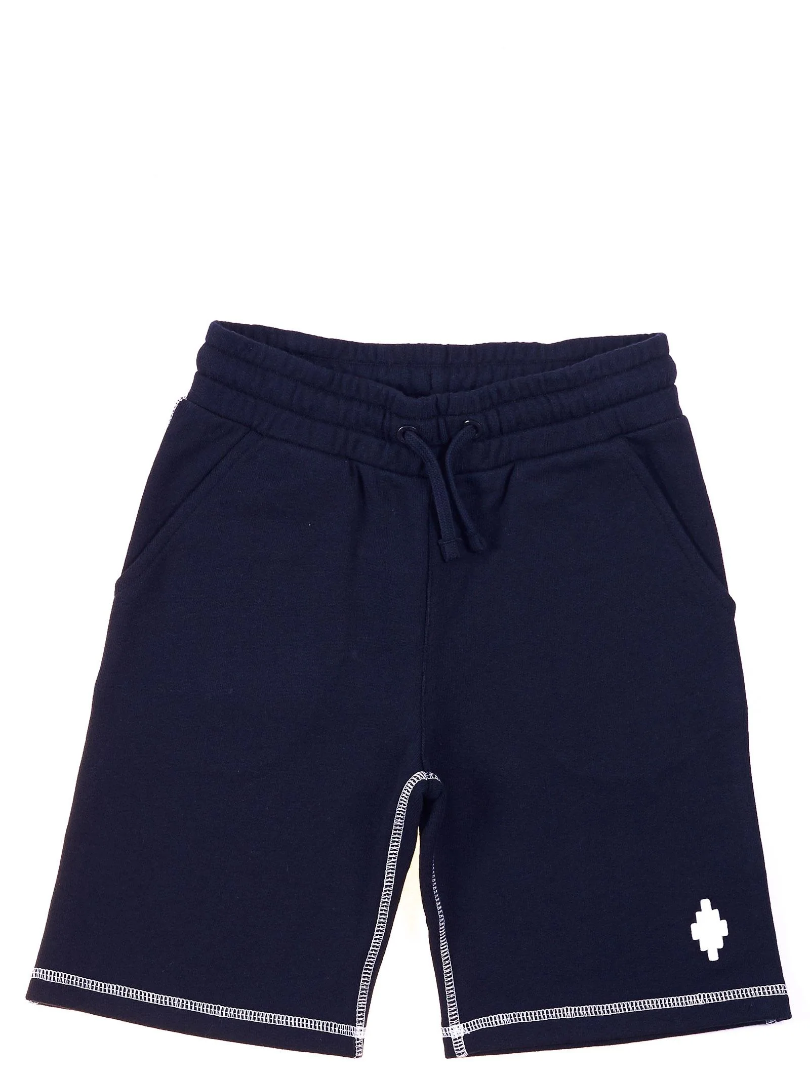 Bermuda nero con logo ricamato