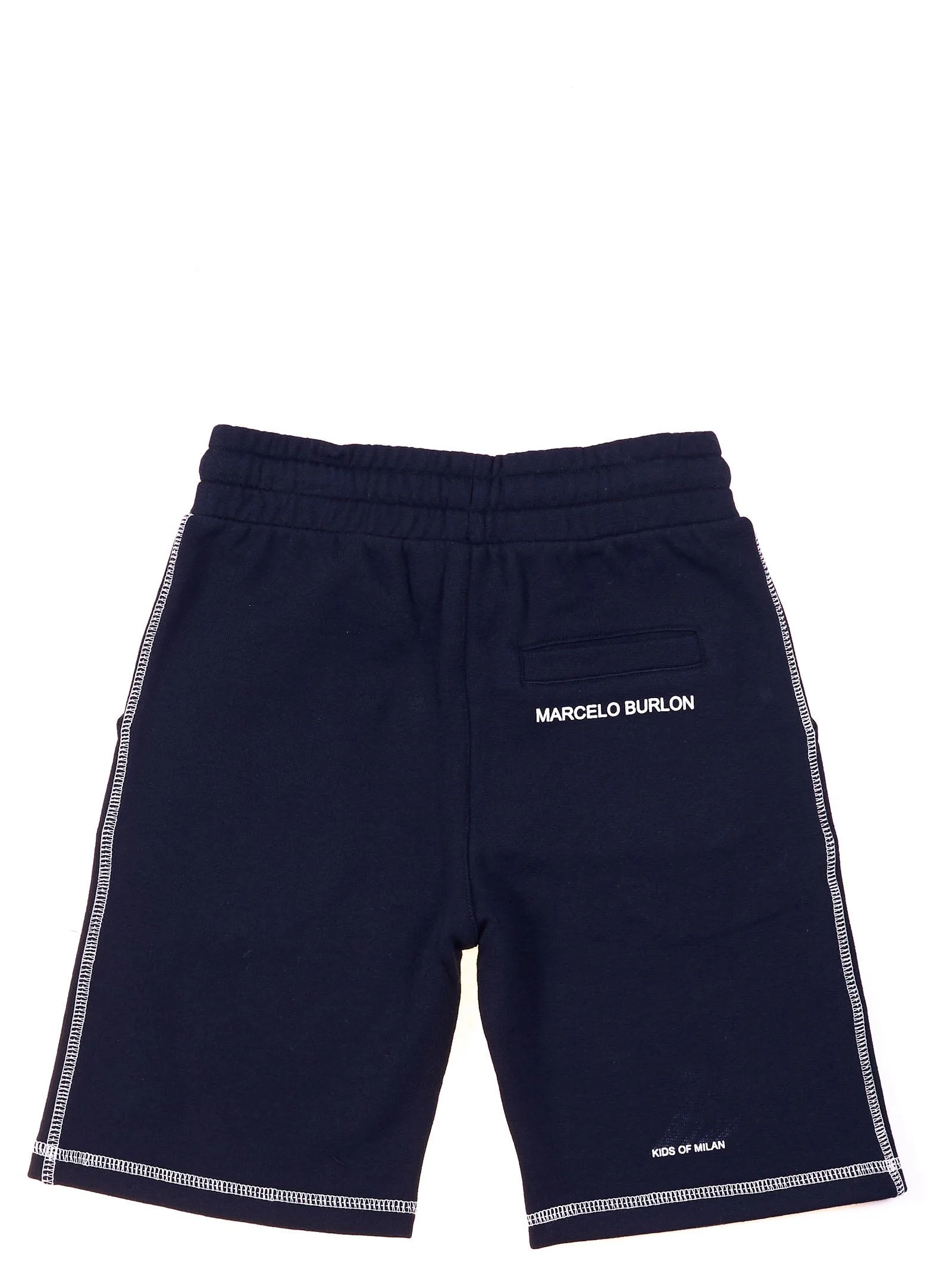 Bermuda nero con logo ricamato - Image 2
