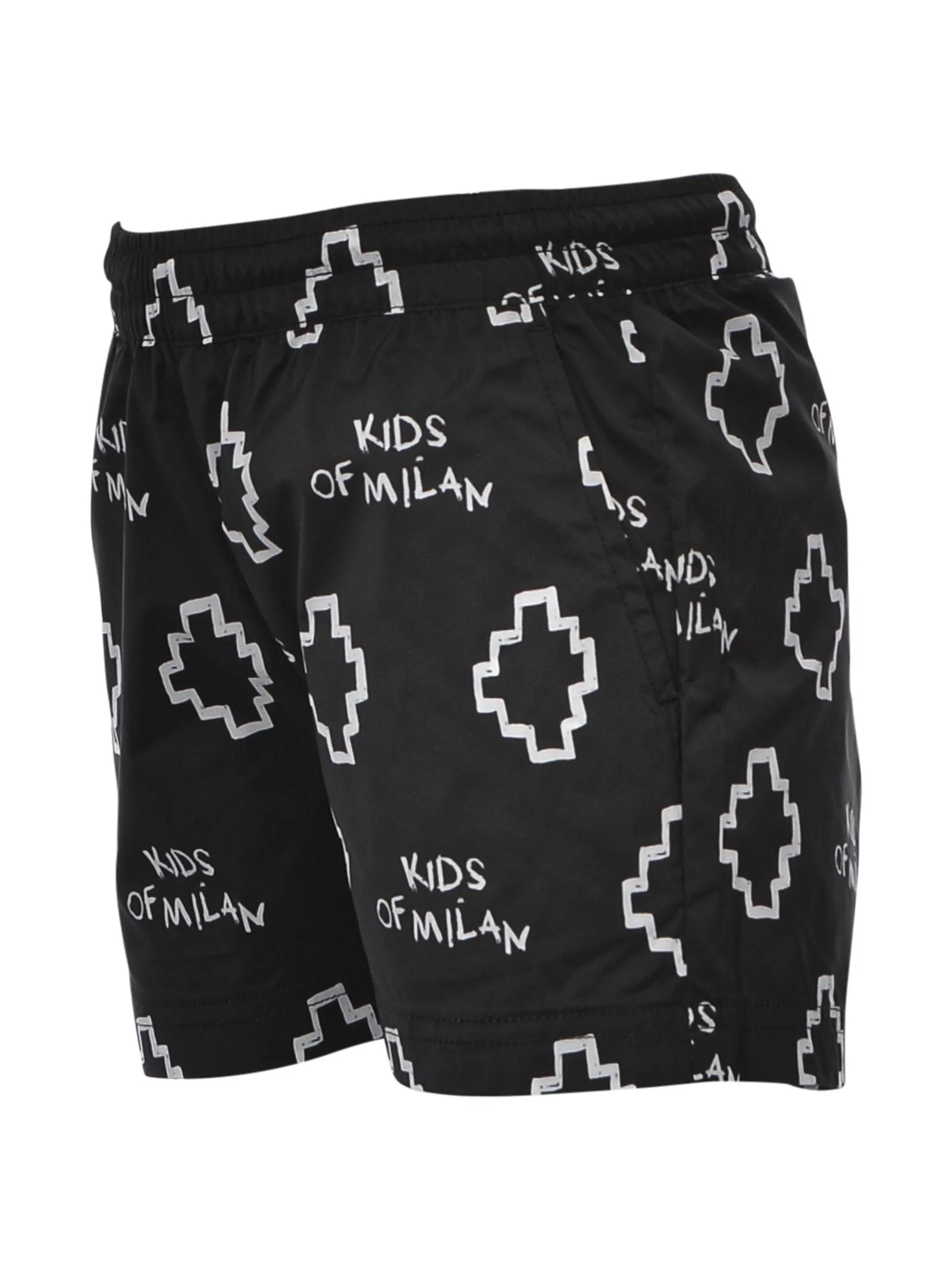 Costume da mare nero con logo cross all over - Image 2