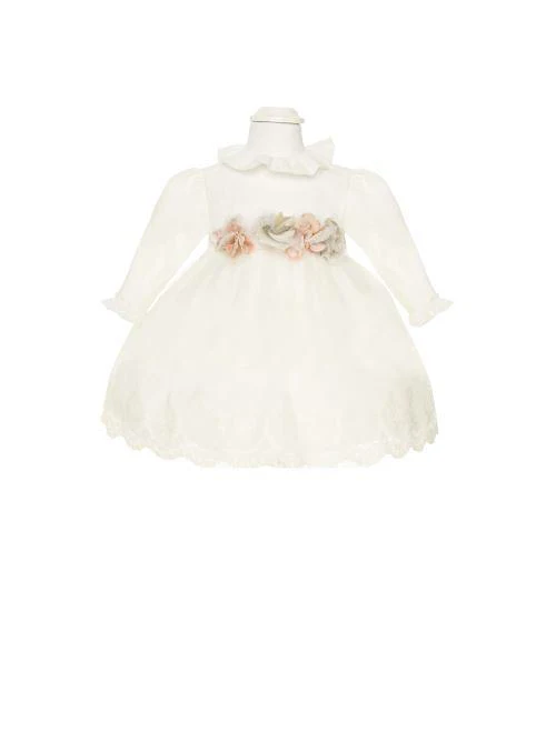 Abito cerimonia bianco e rosa