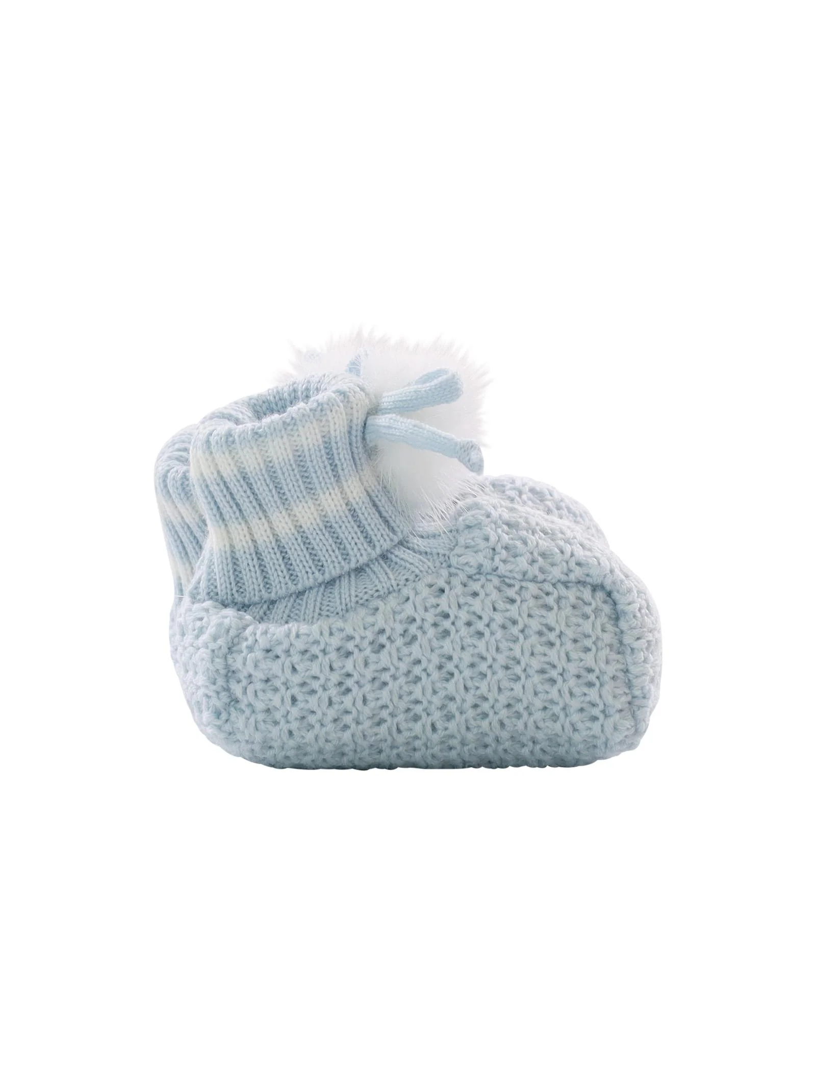 Babbucce azzurre con pompon