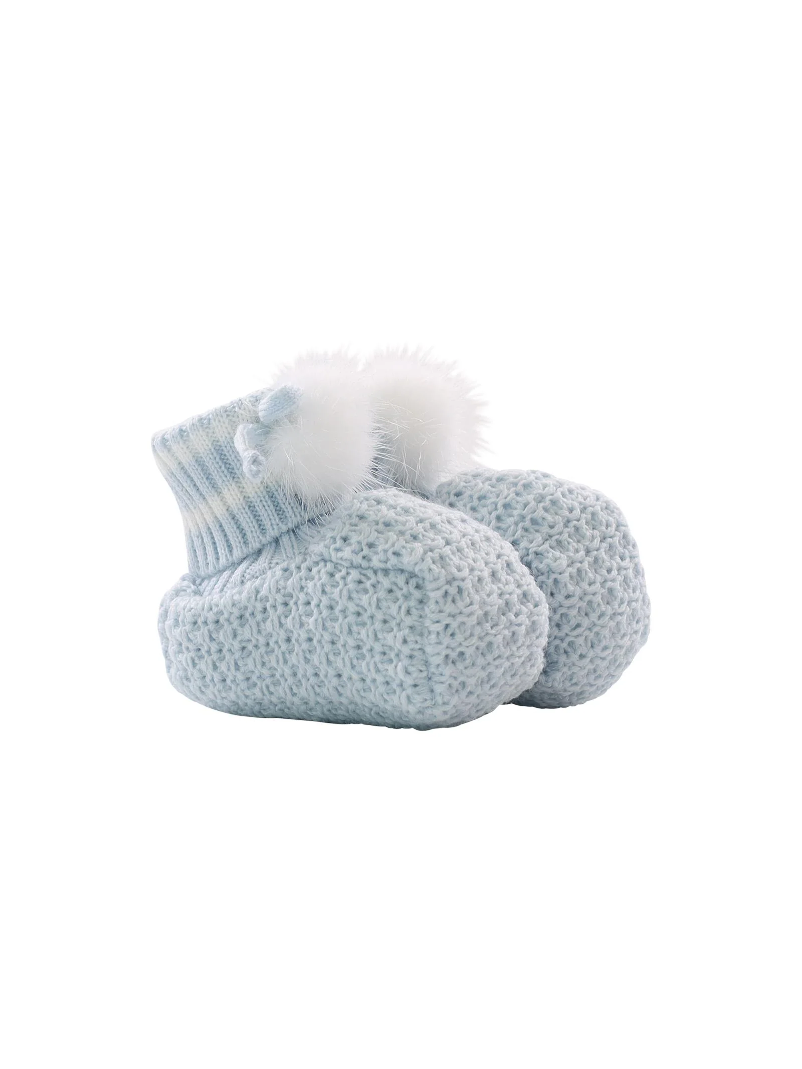 Babbucce azzurre con pompon - Image 3