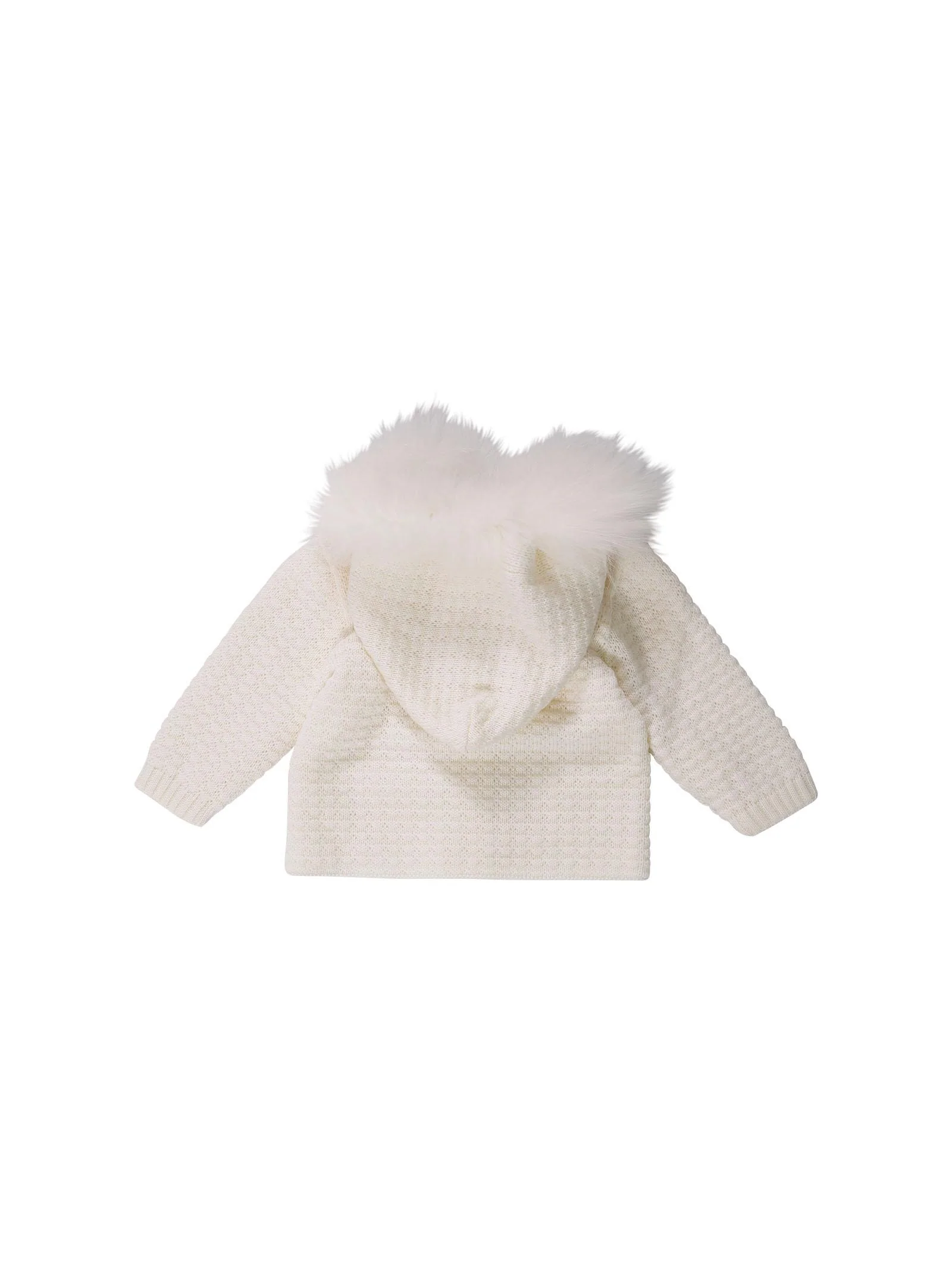 Cappotto in maglia avorio - Image 3