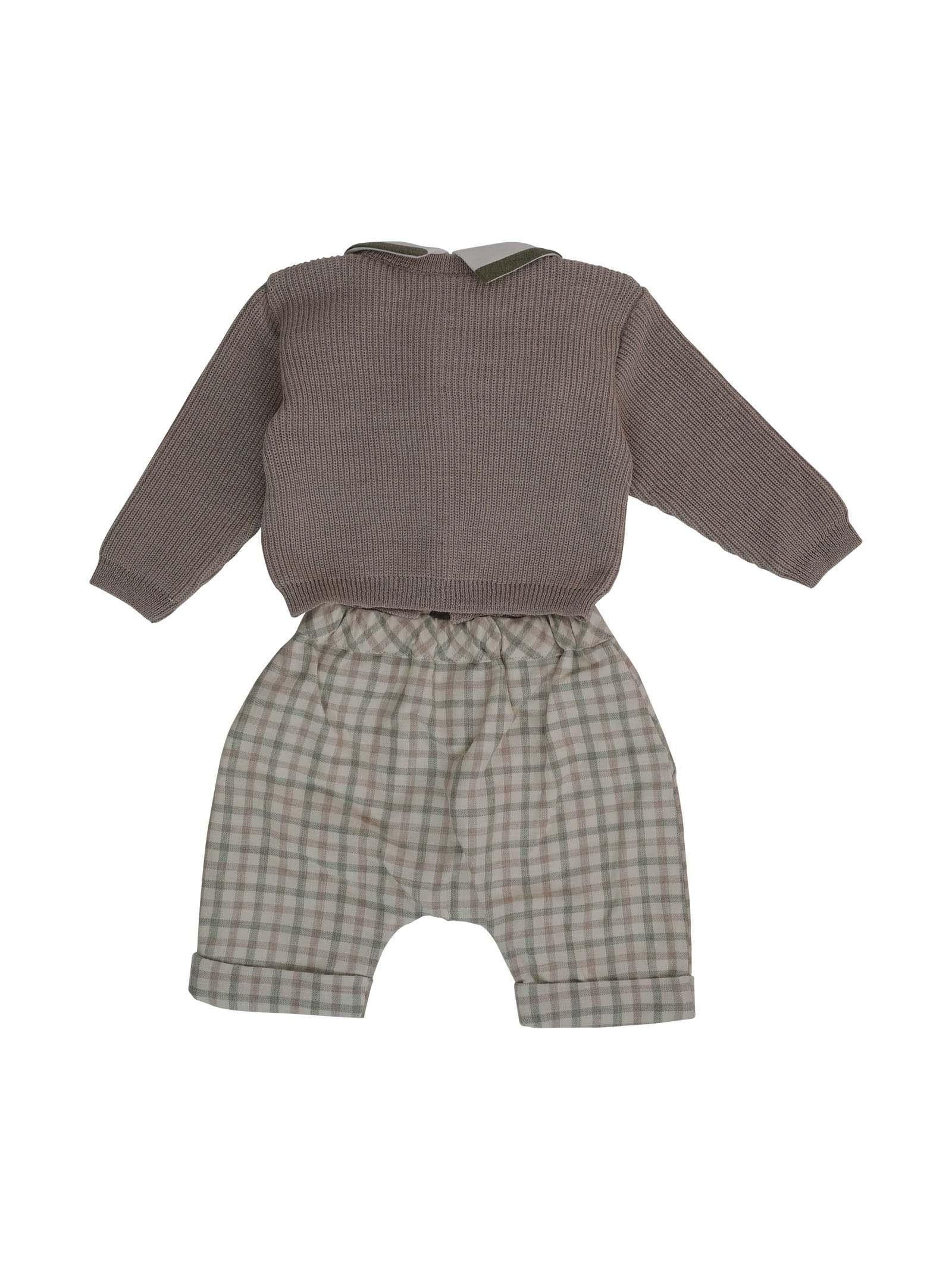 Completo beige e verde a quadretti - Image 2