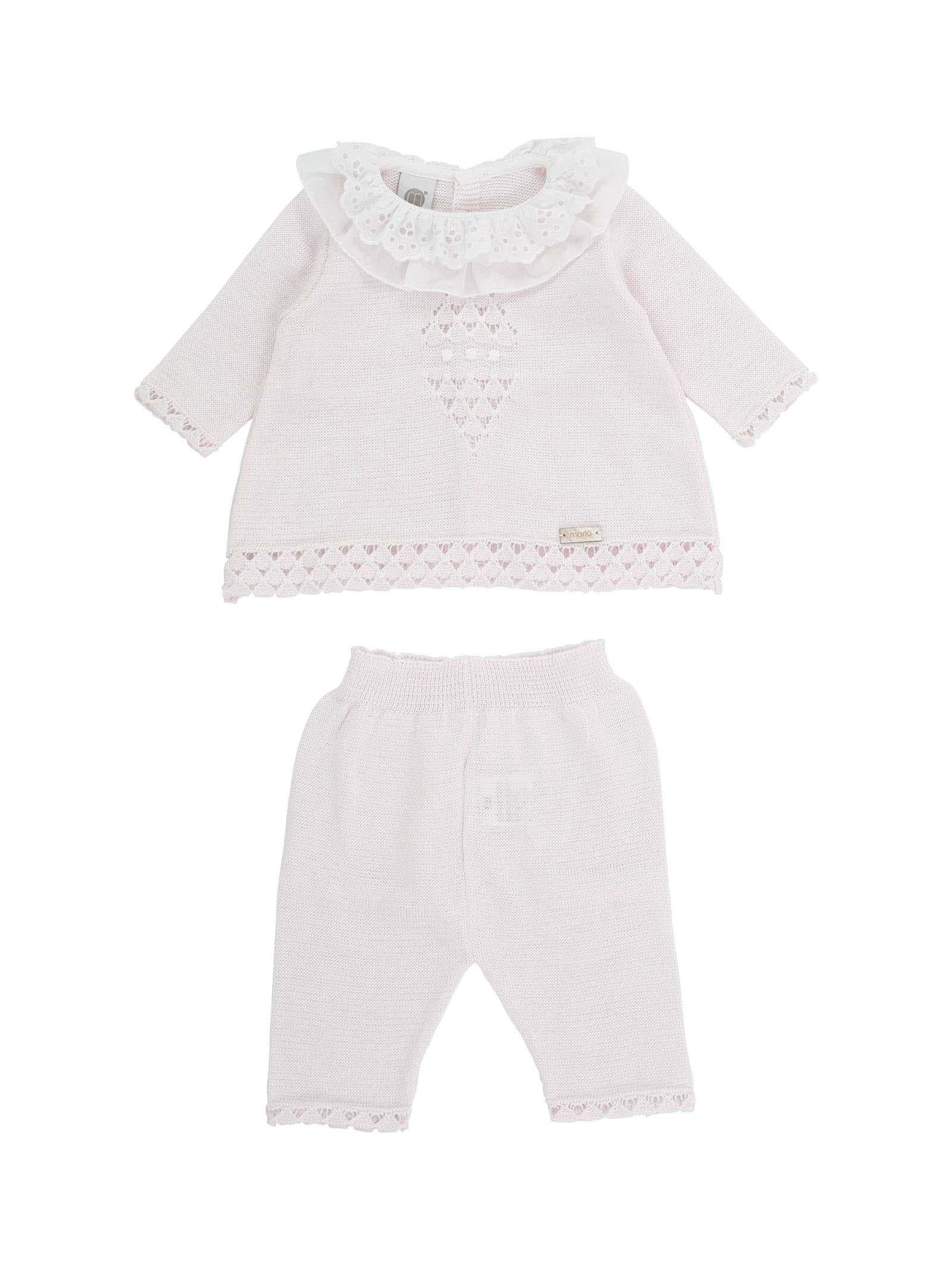 Completo tutina due pezzi rosa cipria