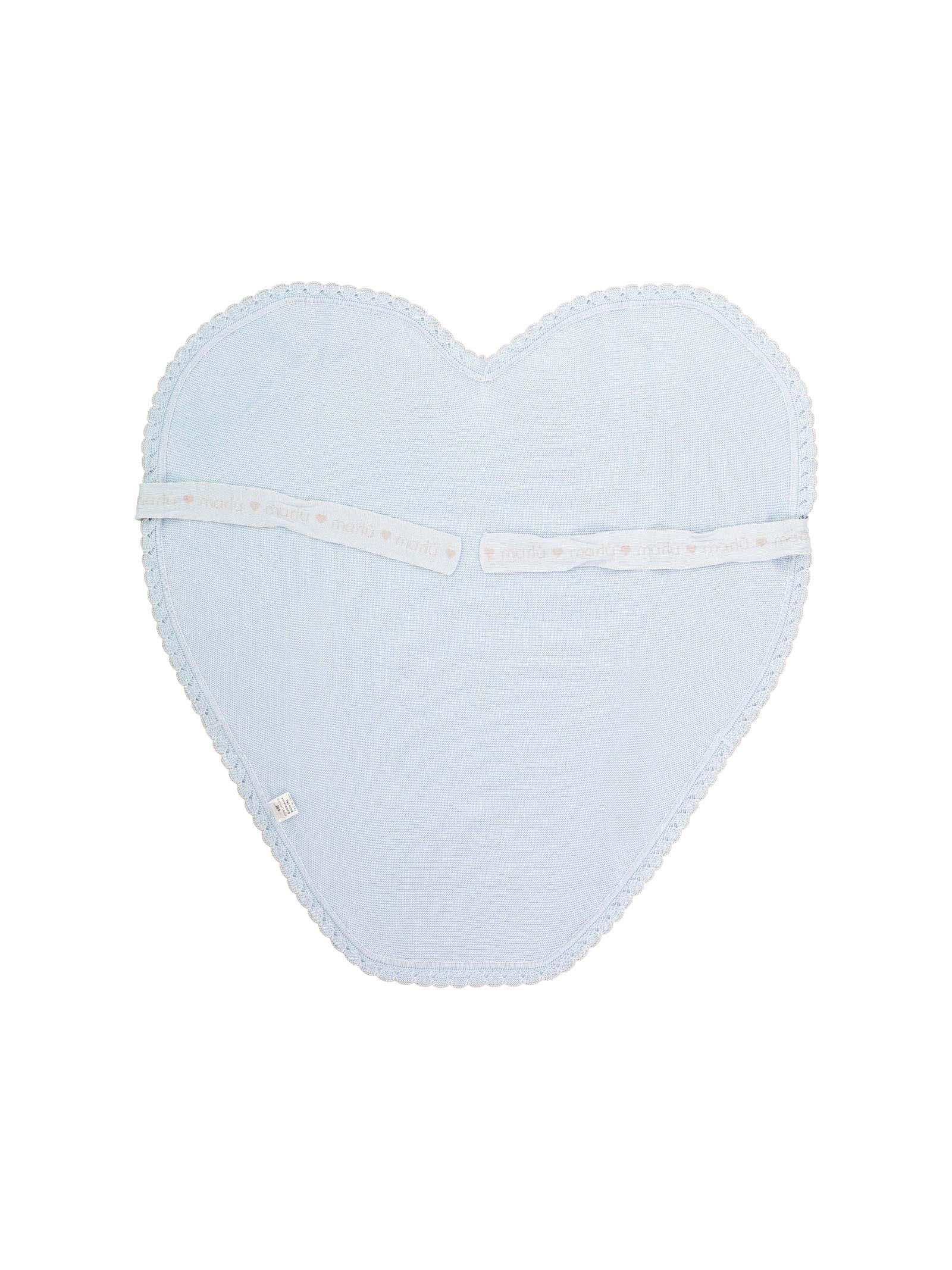 Coperta cuore azzurro e noce