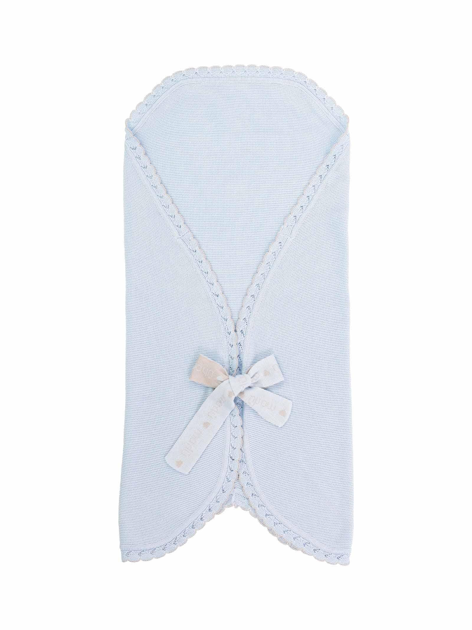 Coperta cuore azzurro e noce - Image 3