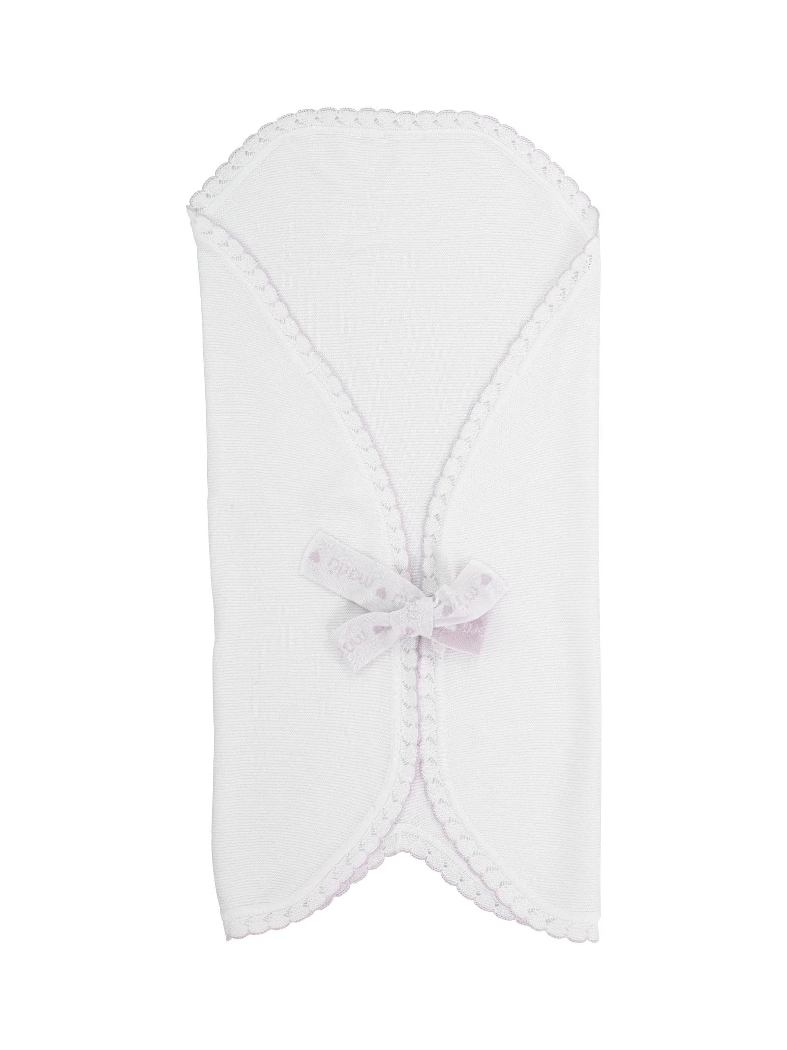 Coperta cuore bianco lavanda - Image 3