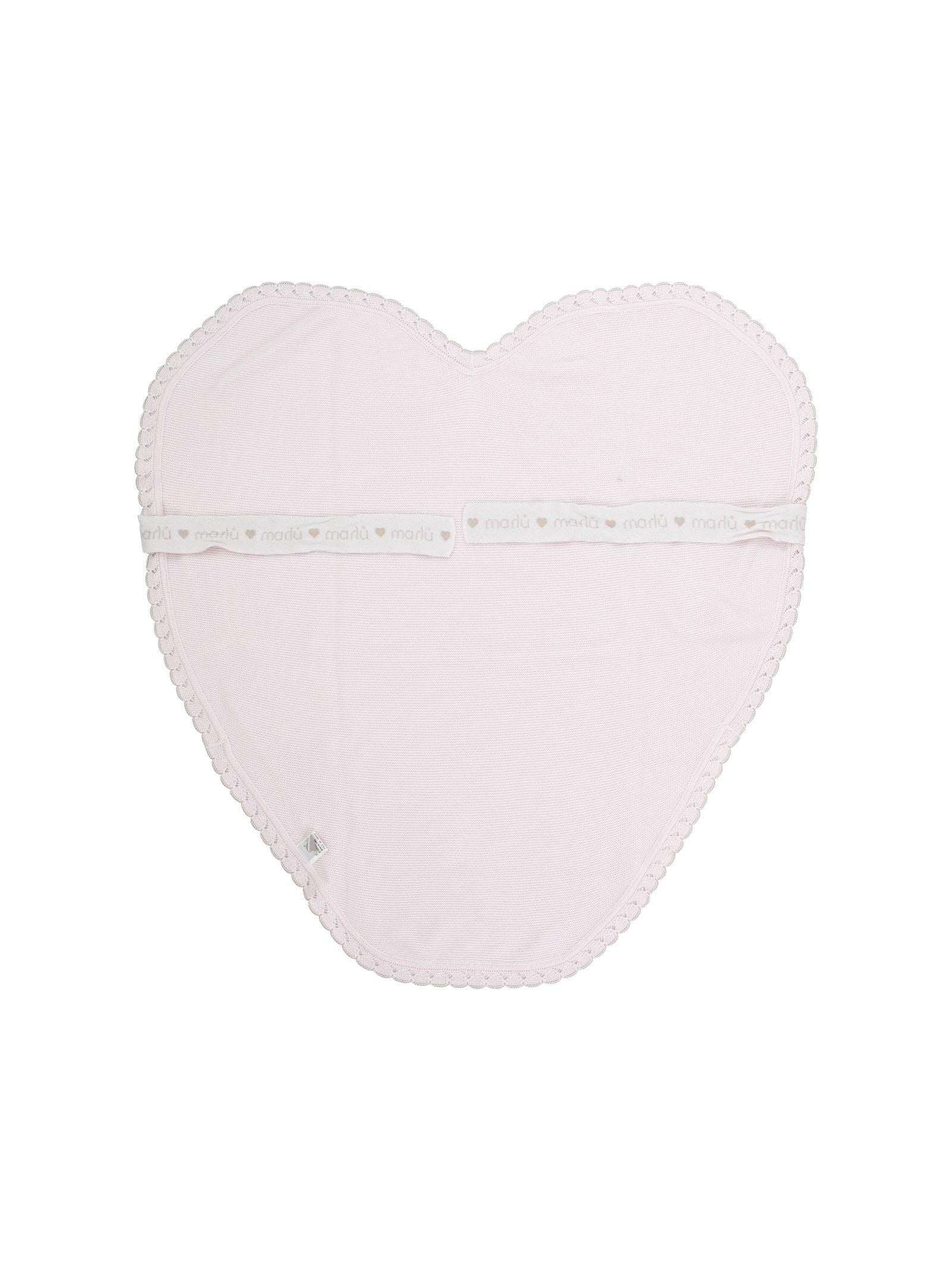 Coperta cuore rosa e noce