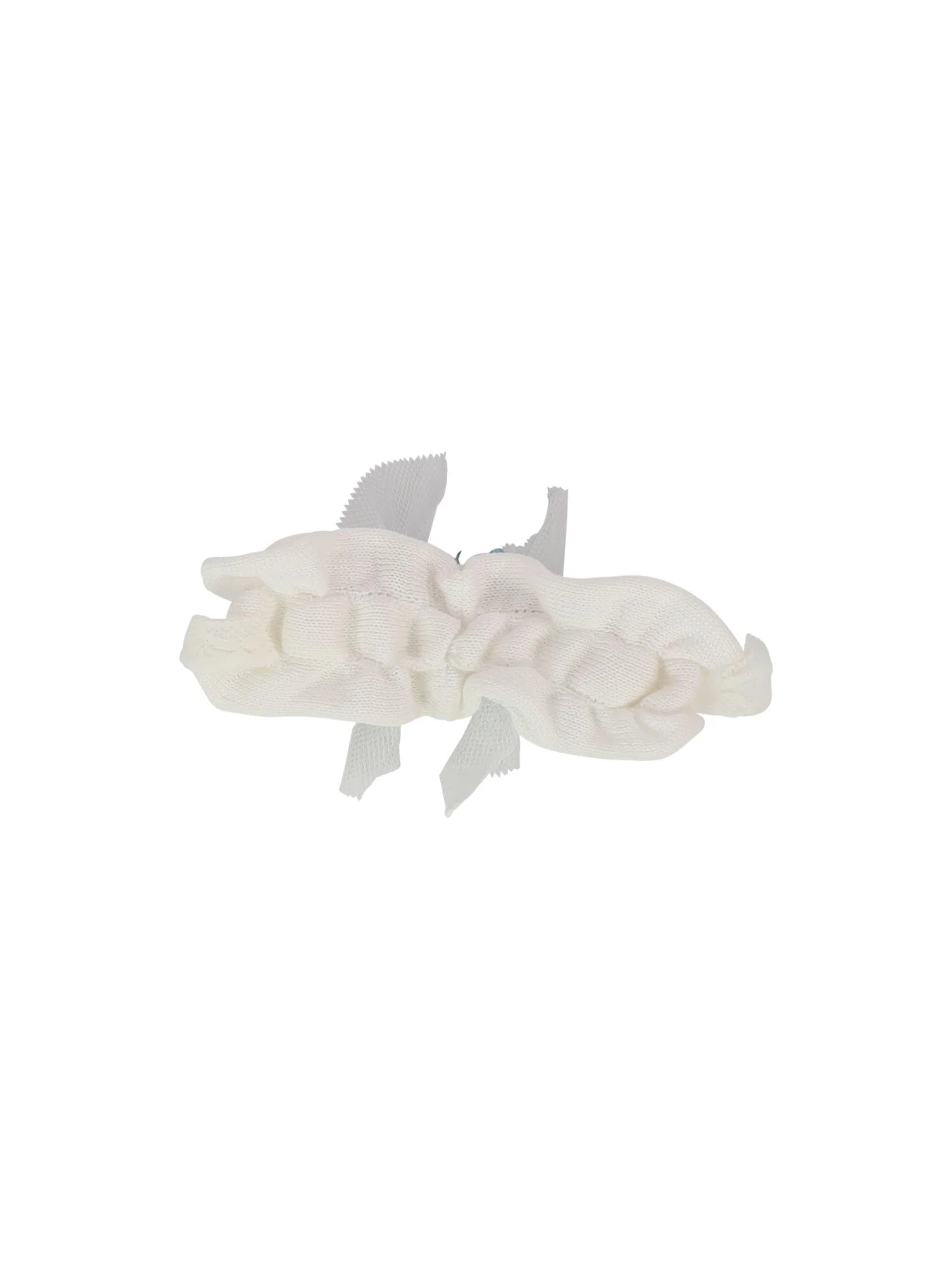 Fascia per capelli bianca con fiore - Image 2