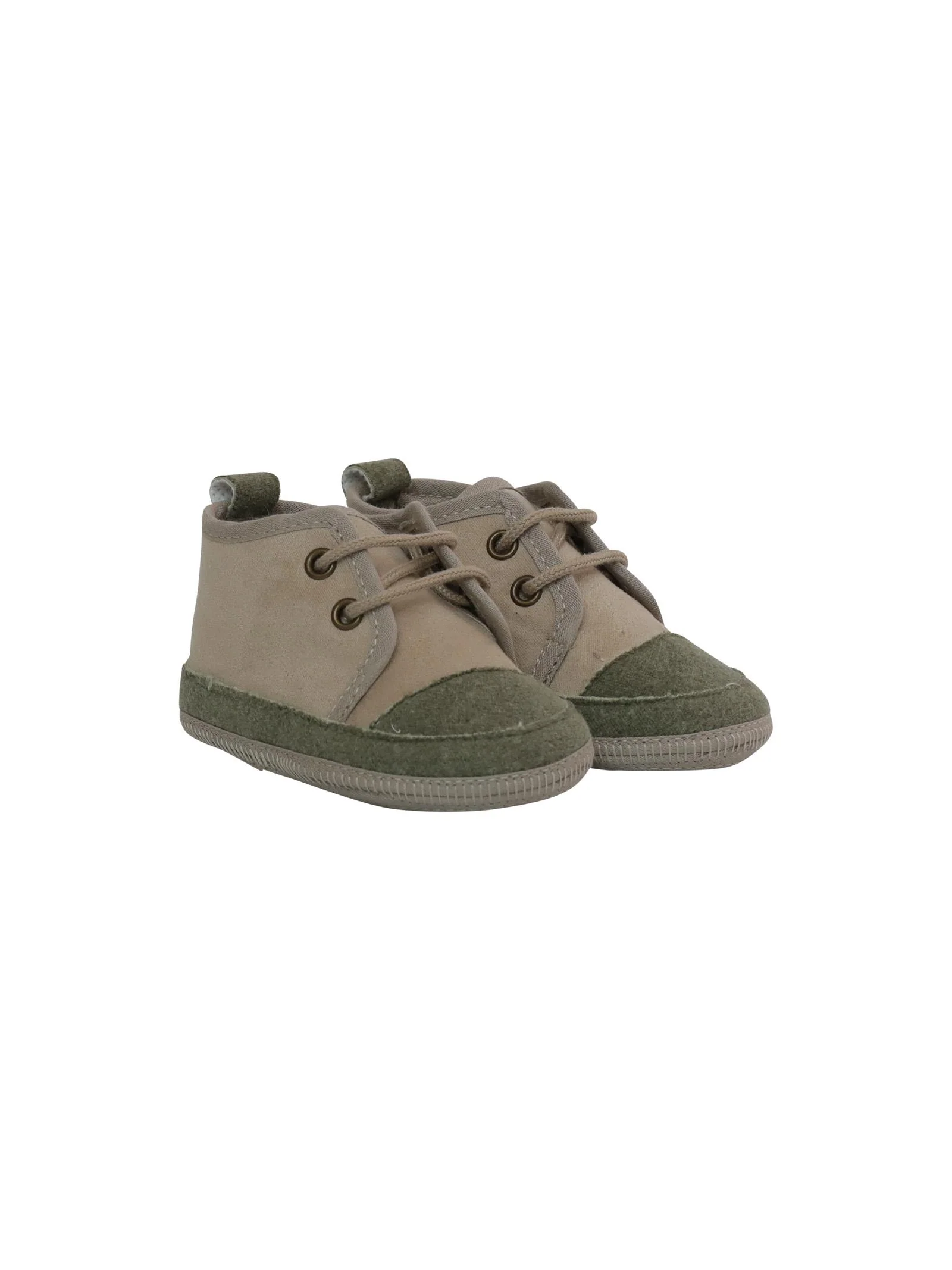 Scarpe da culla beige e verde oliva - Image 2