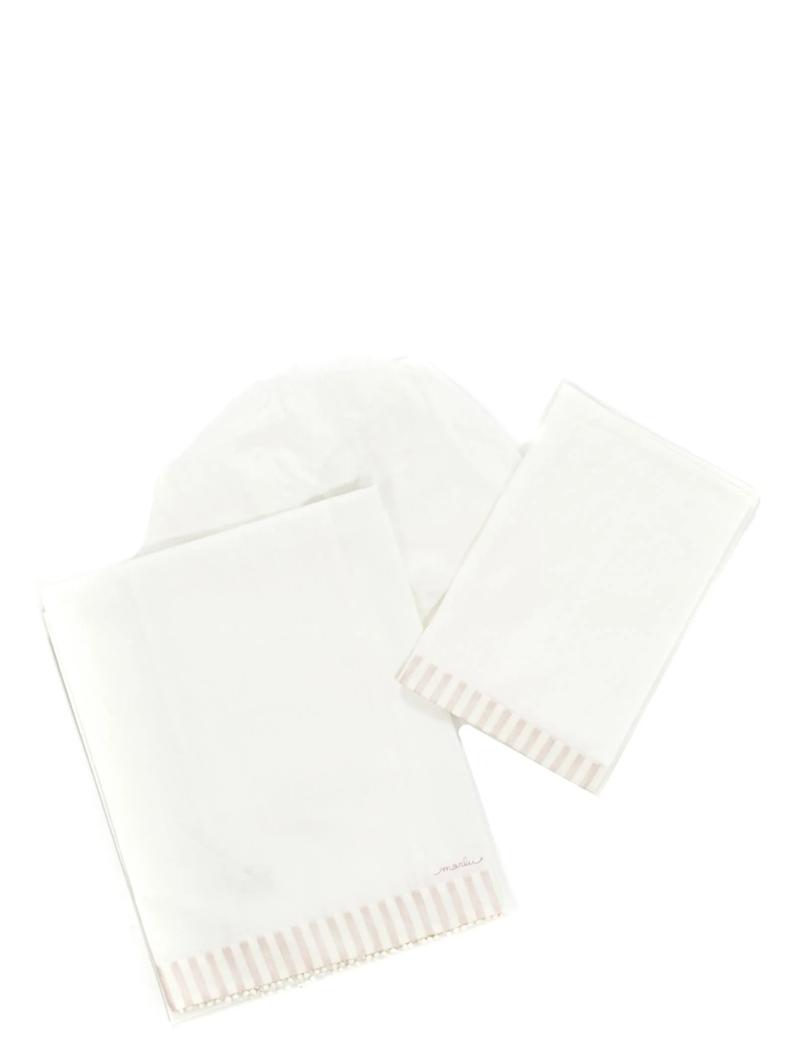 Set lenzuola bianco con ricami rosa