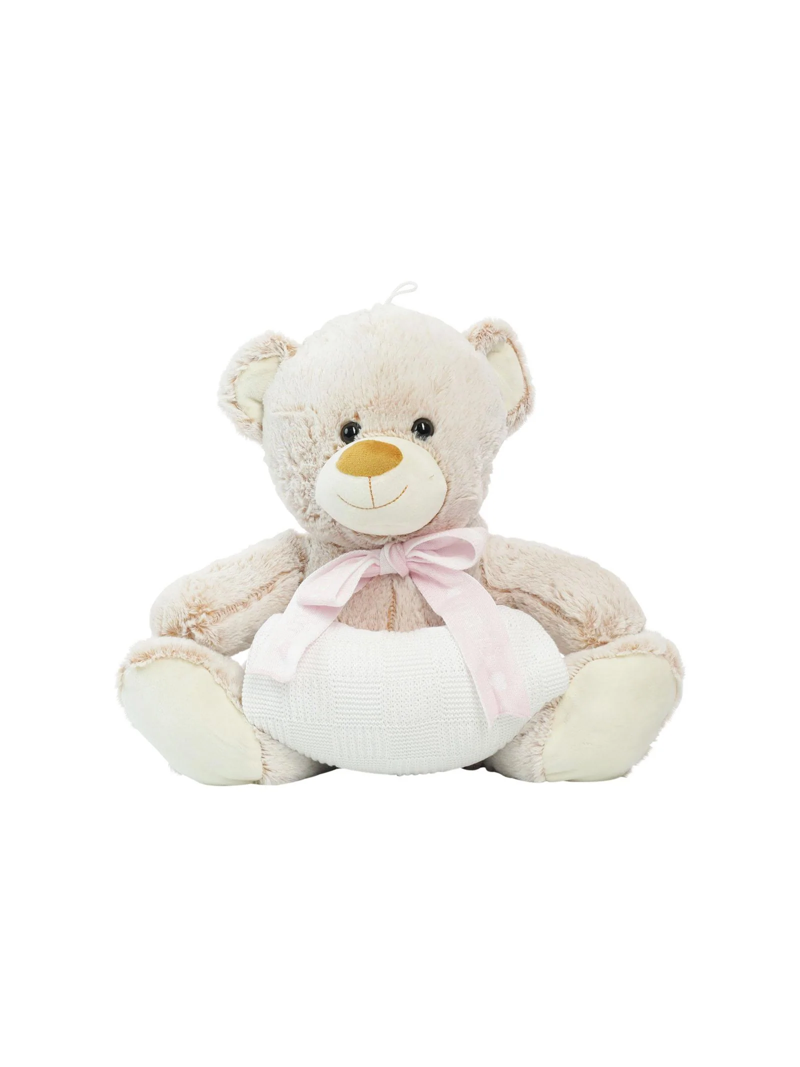 Teddy con coperta bianca