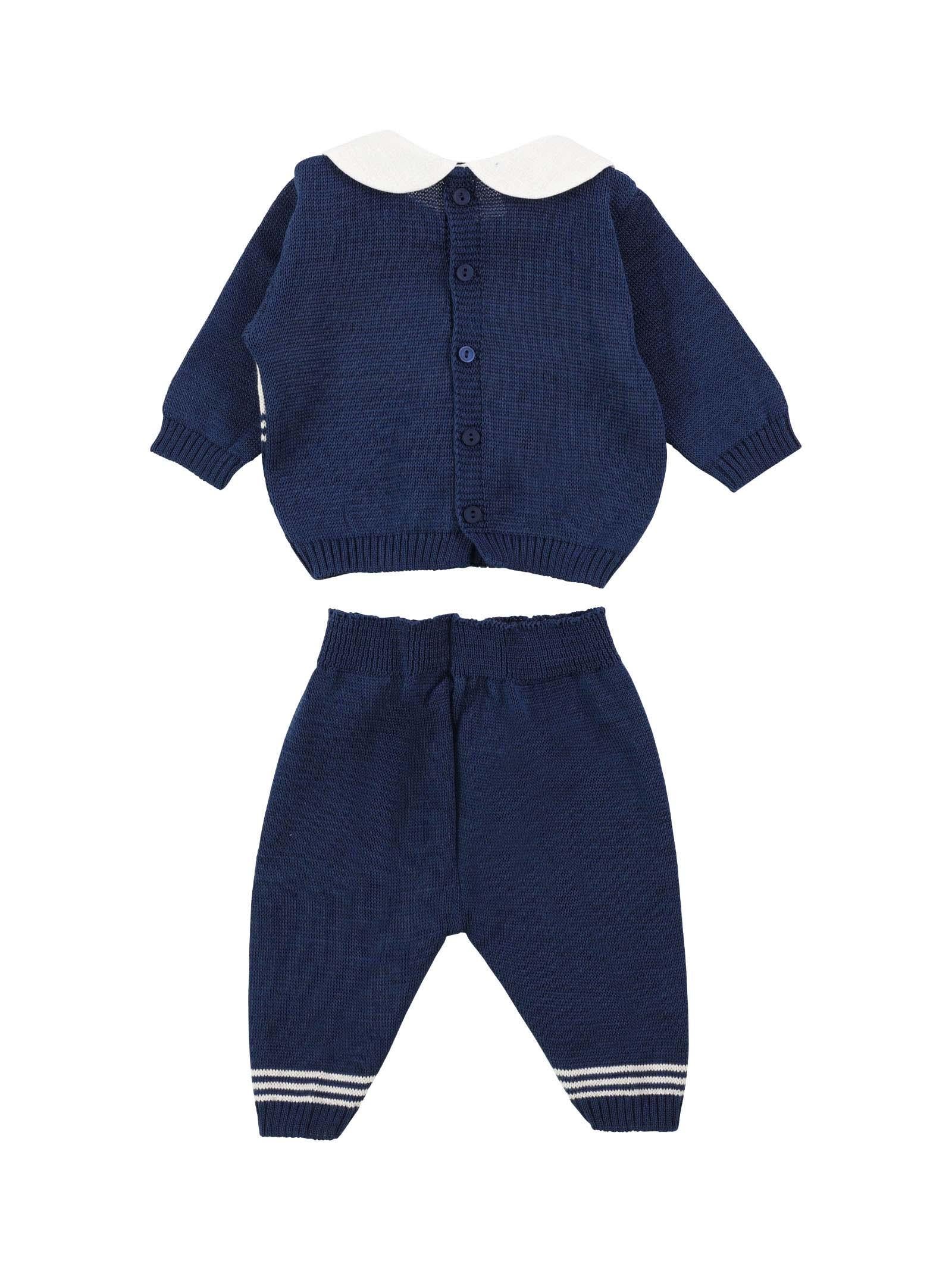 Tutina due pezzi blu e natural bio - Image 2