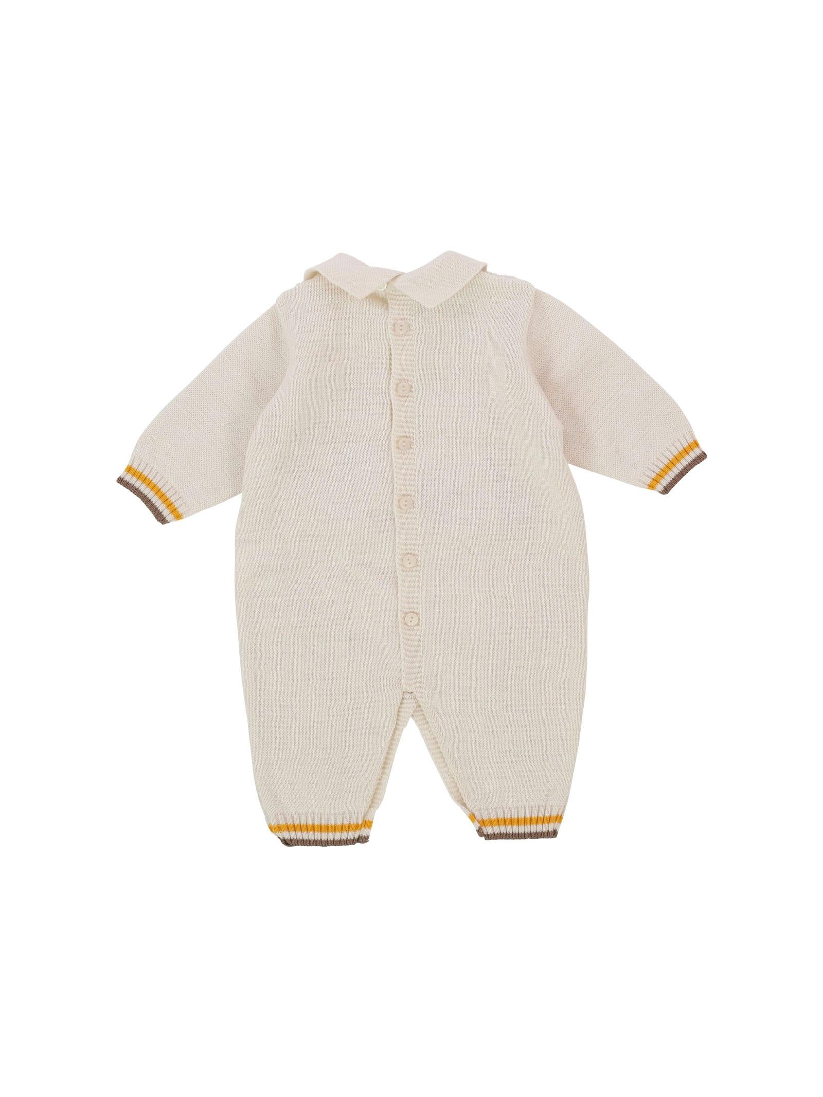 Tutina in filo beige ricamo jungle - Image 2