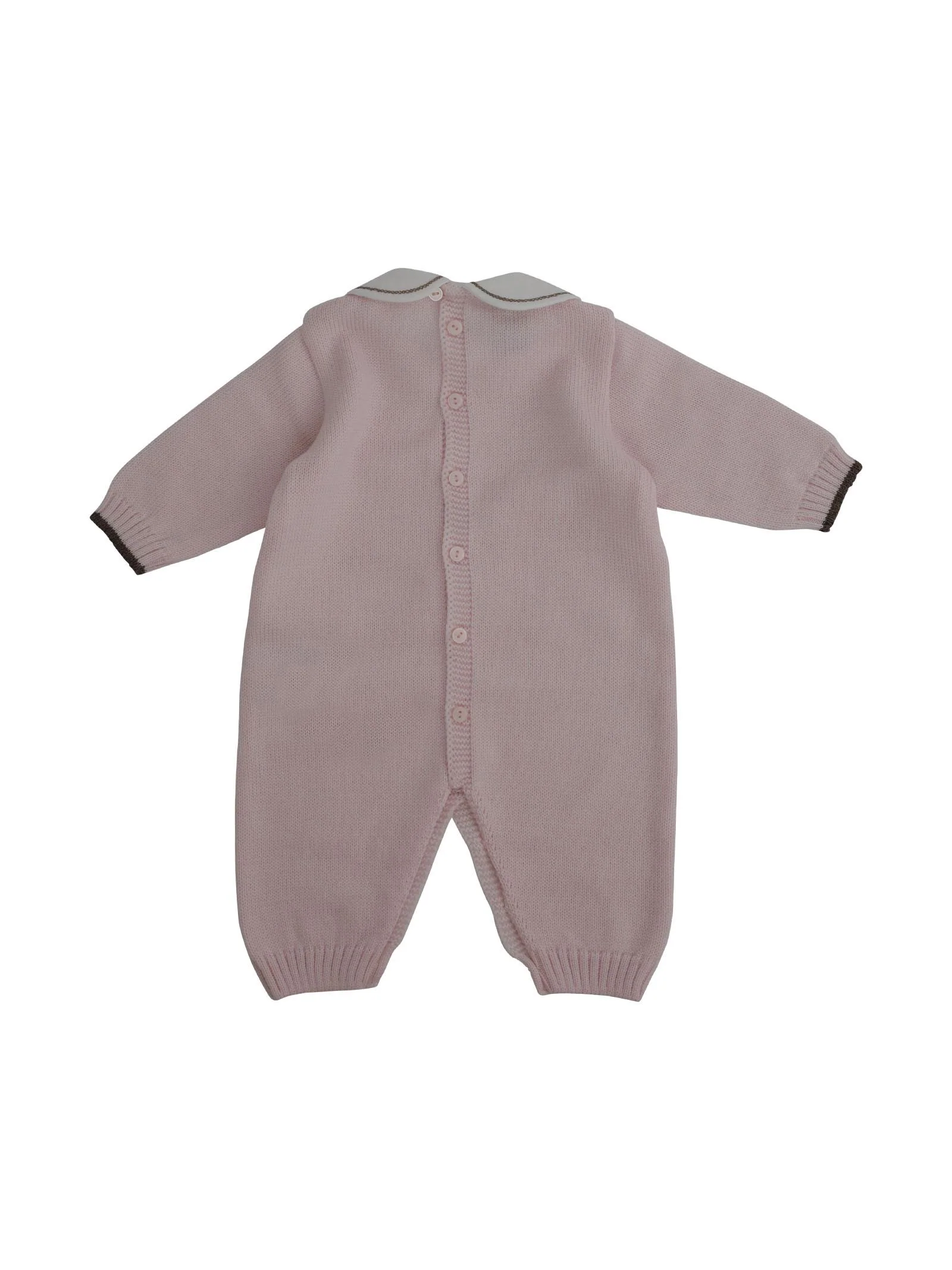 Tutina rosa con orsetto ricamato - Image 2