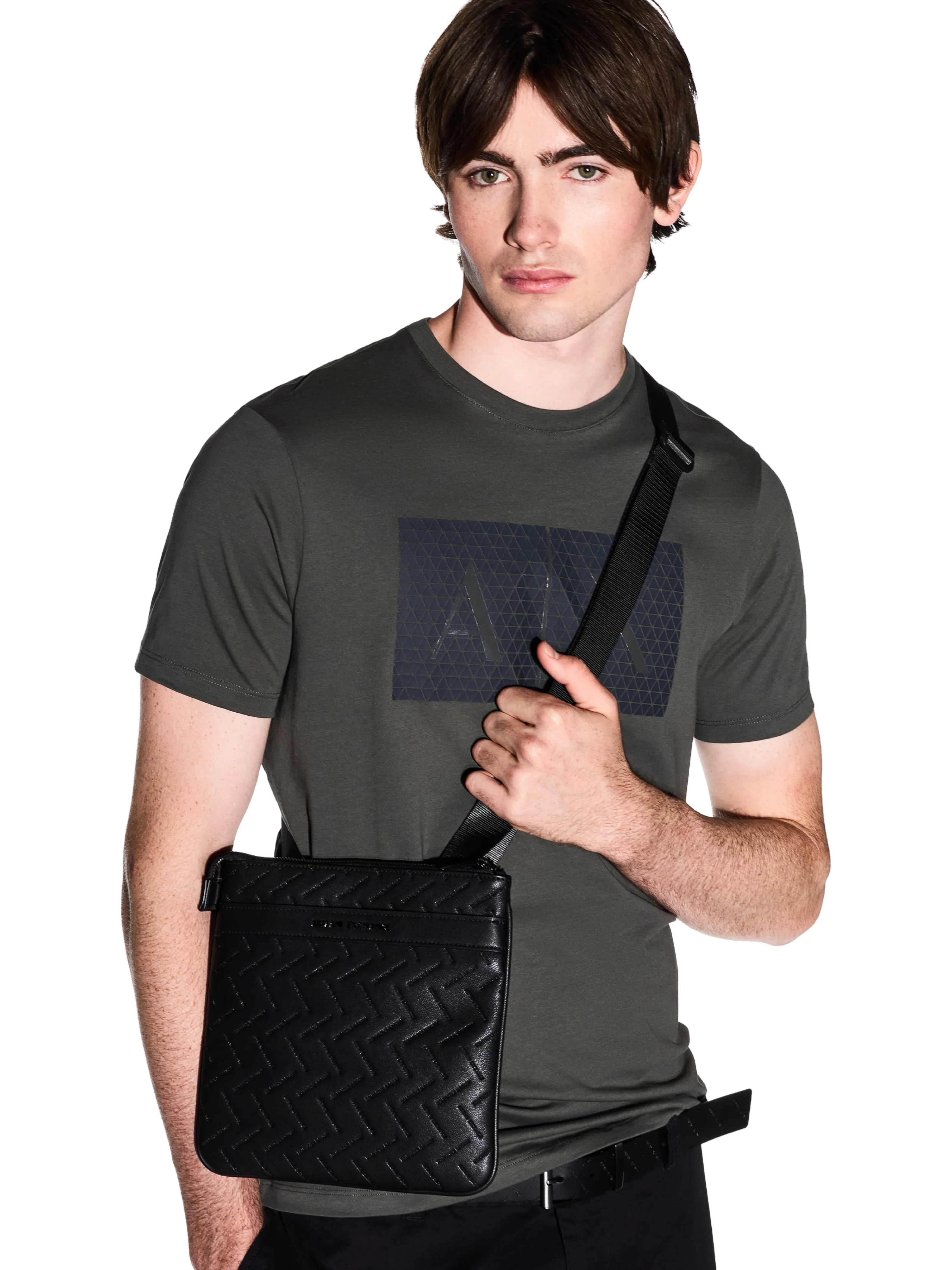 Marsupio Armani Exchange nero in tessuto tecnico - Image 5