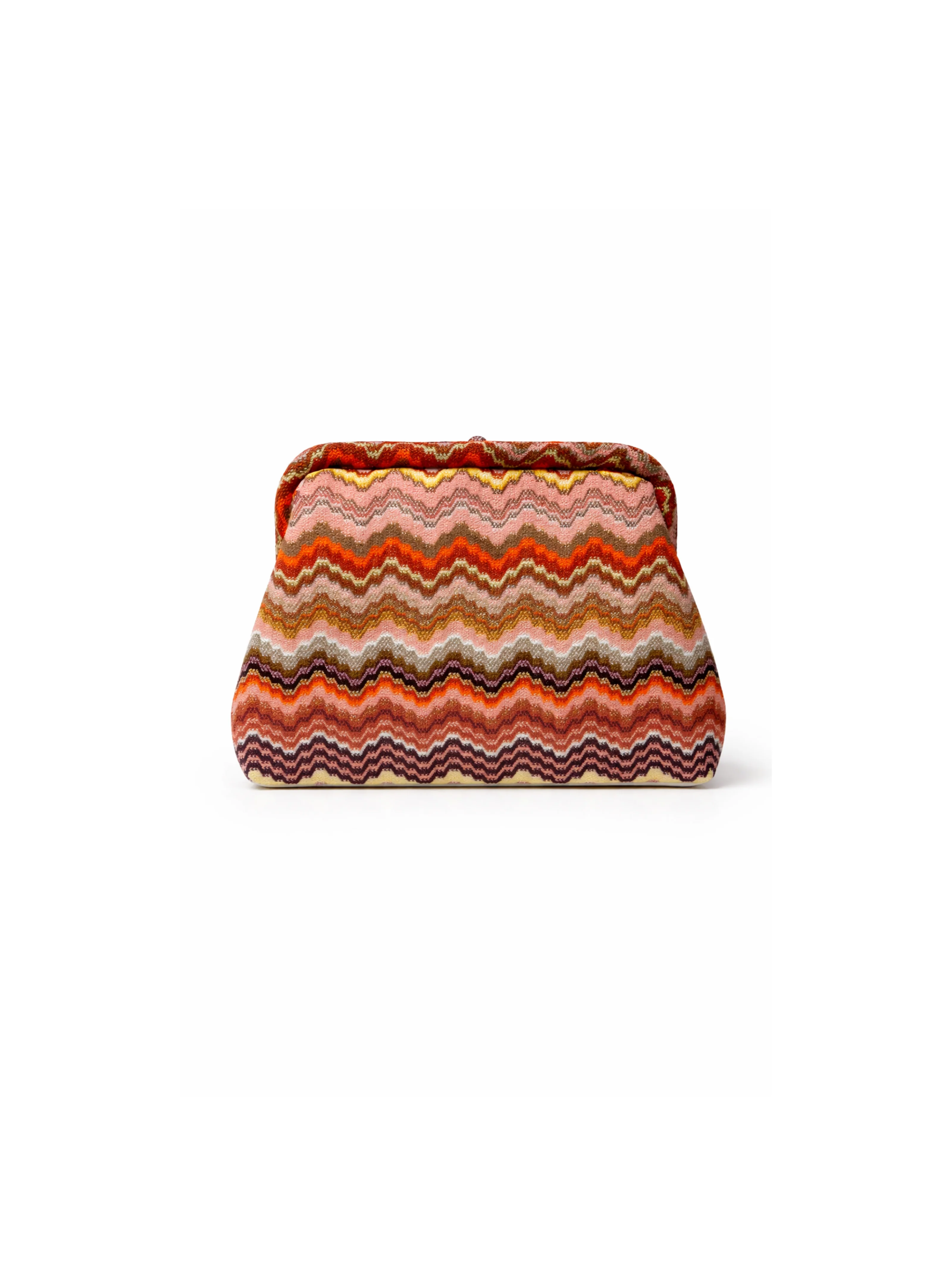 Maxi pochette Pho Firenze multicolor con inserti in filo lurex e nappina - Image 3