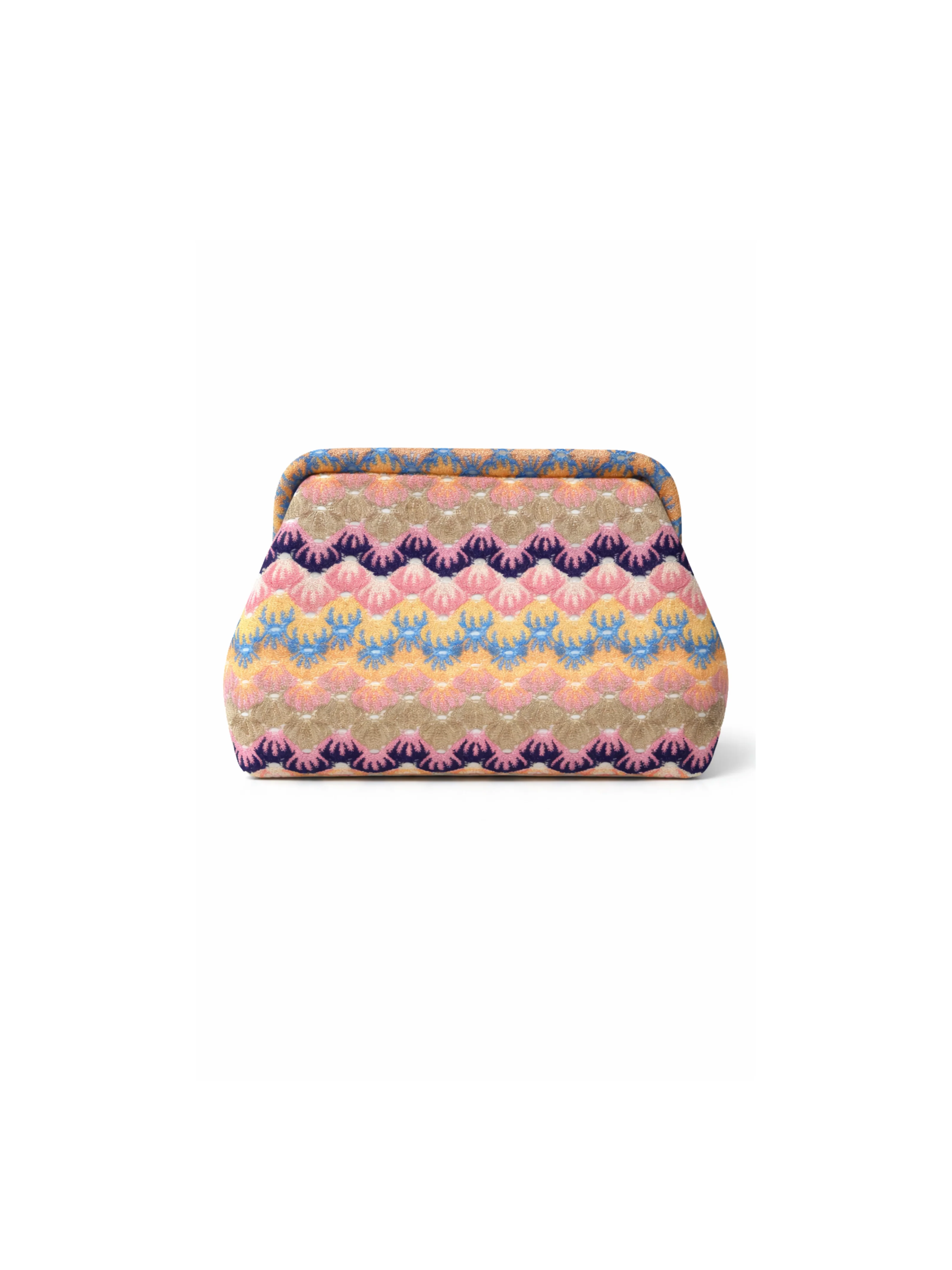 Maxi pochette Pho Firenze multicolor  filo lurex con nappine in strass - Image 3