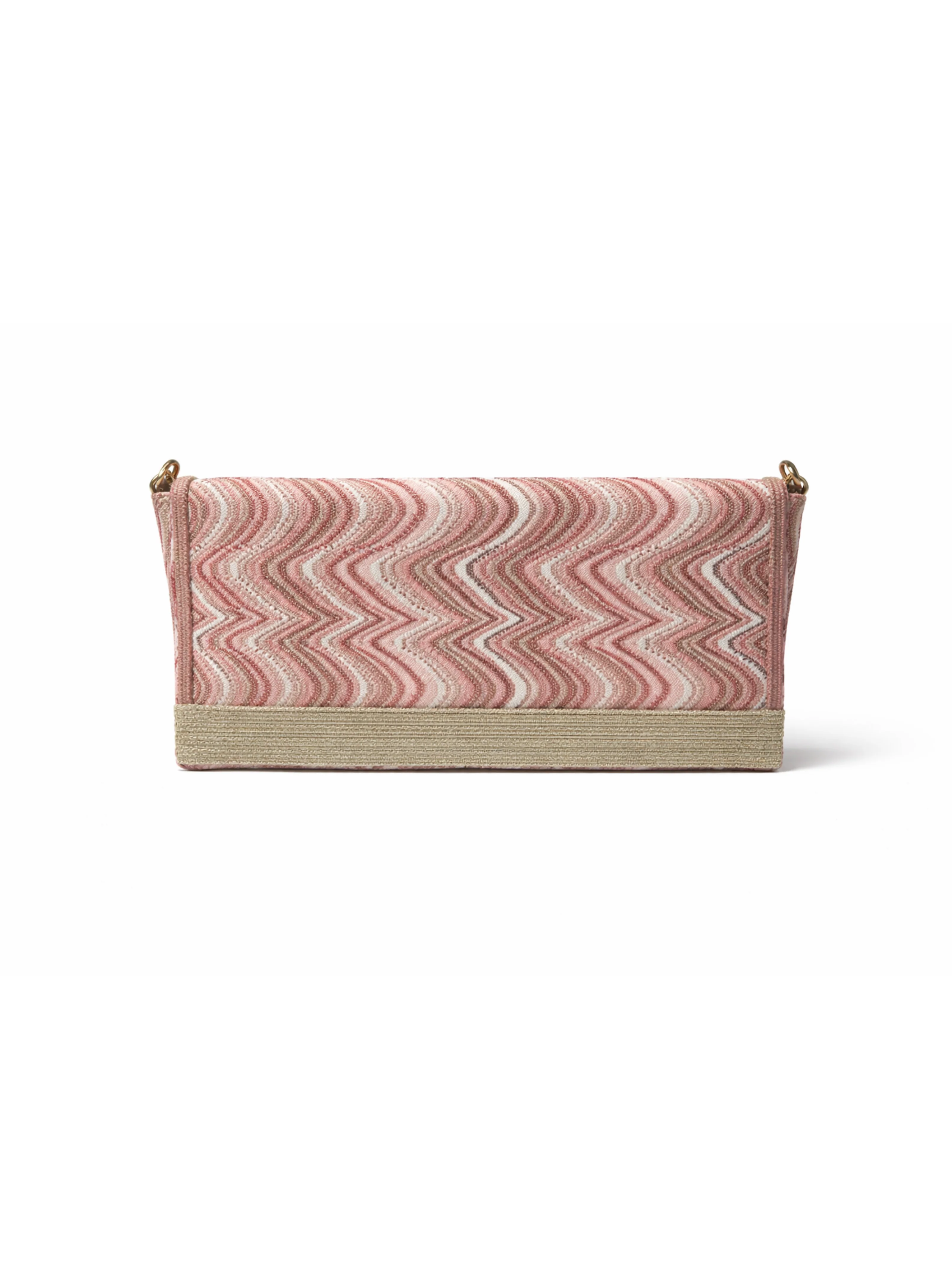 Maxi pochette rettangolare Pho Firenze rosa con inserti filo lurex