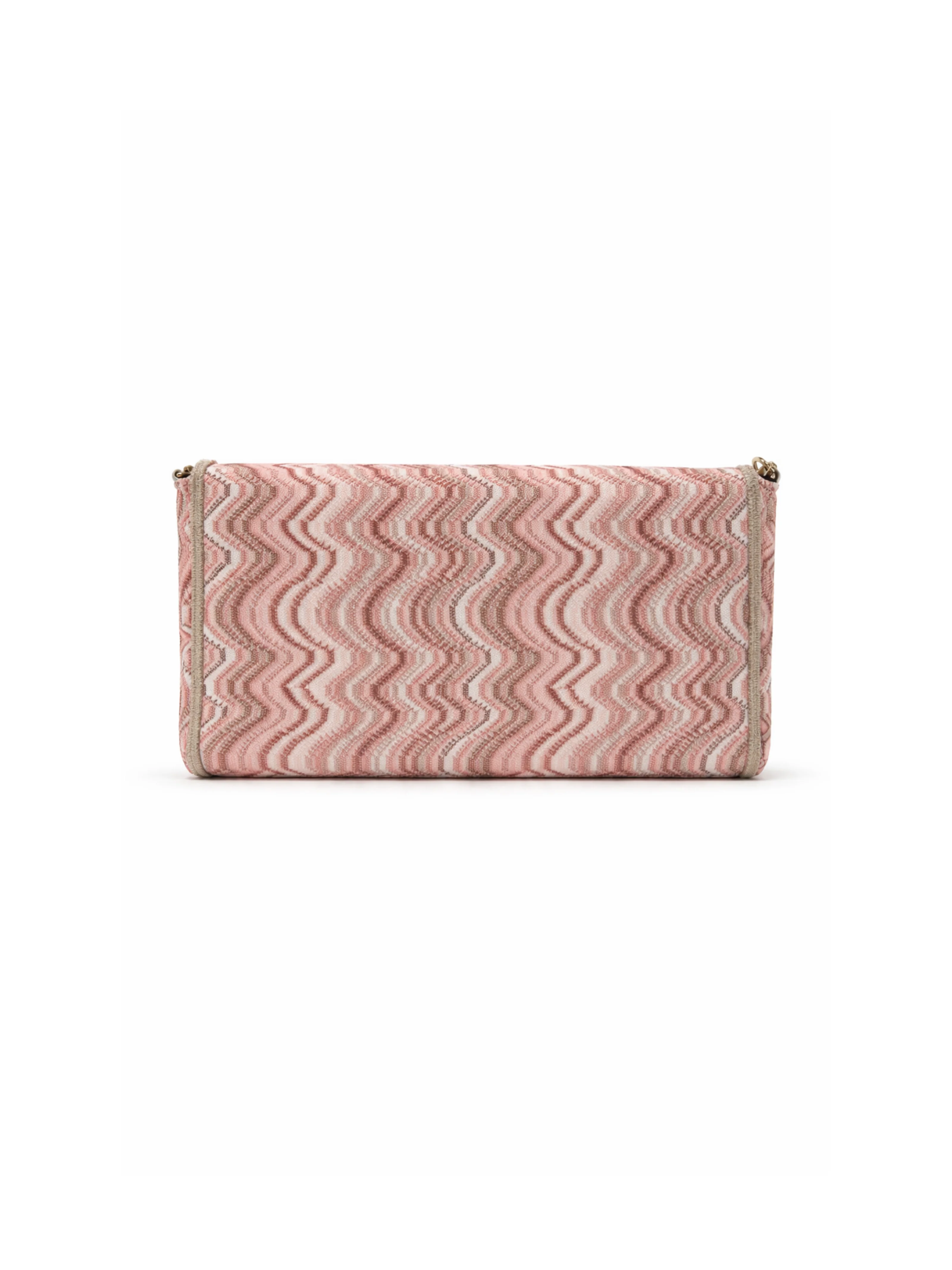 Maxi pochette rettangolare Pho Firenze rosa con inserti filo lurex - Image 3